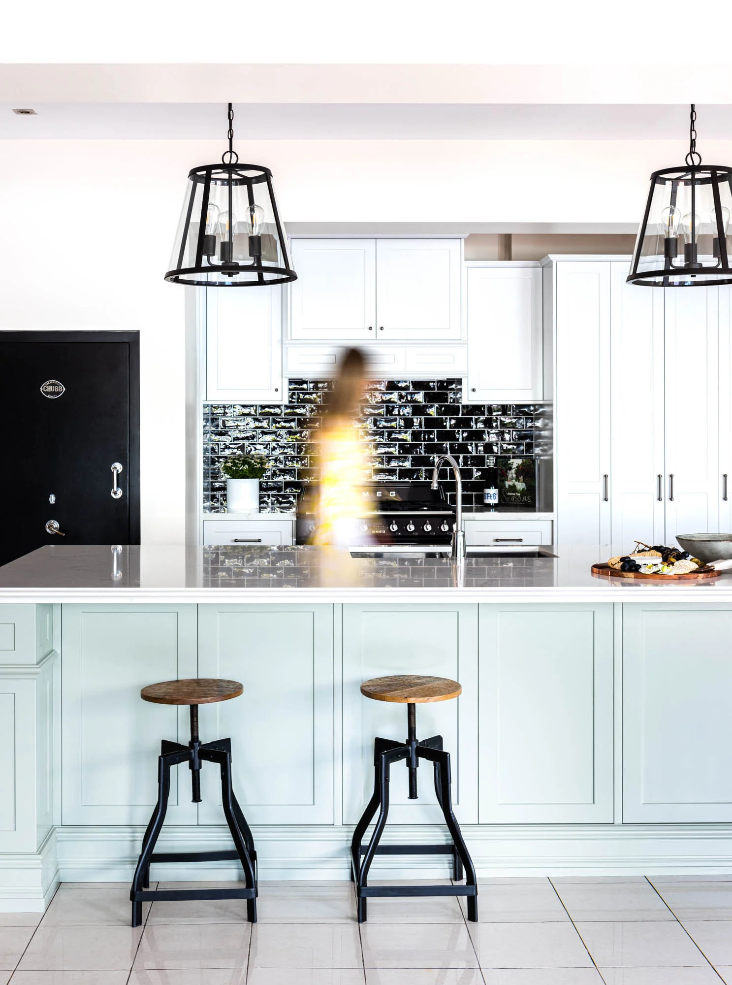 Green Shaker Style Kitchen 