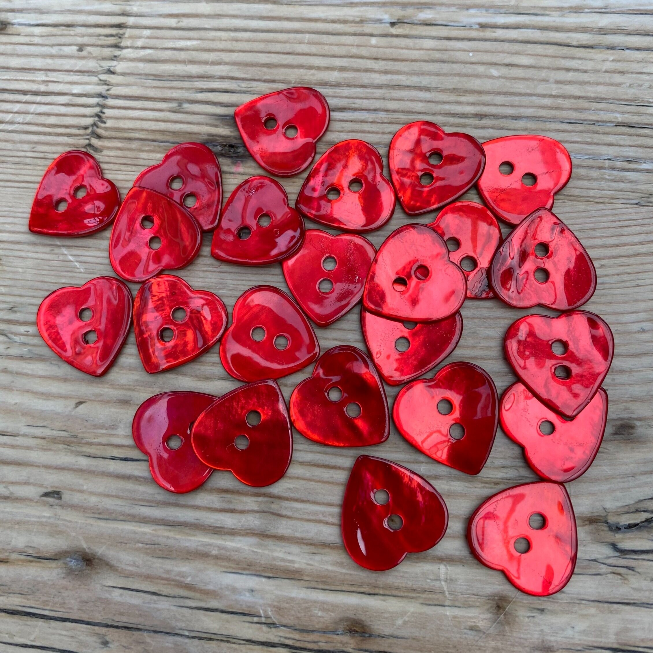 Shell Heart Buttons — Dandelion Designs by Mandy Shaw