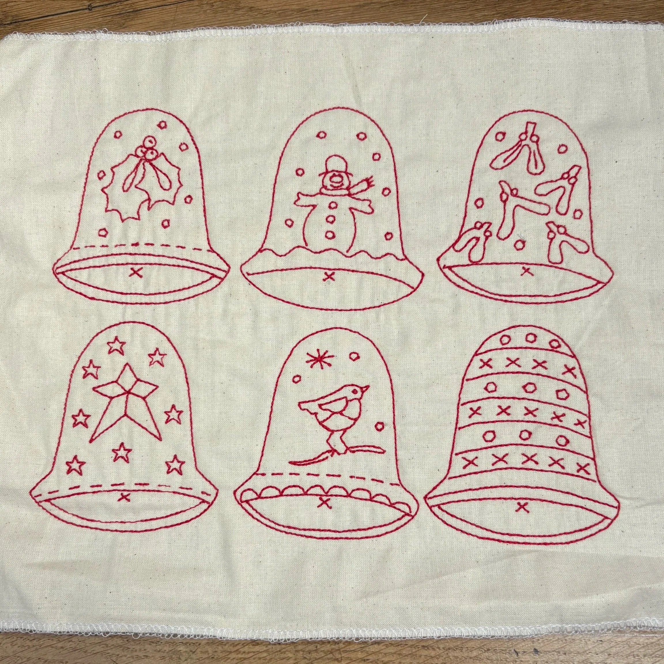 6 Christmas Bells Embroidery Machine Files