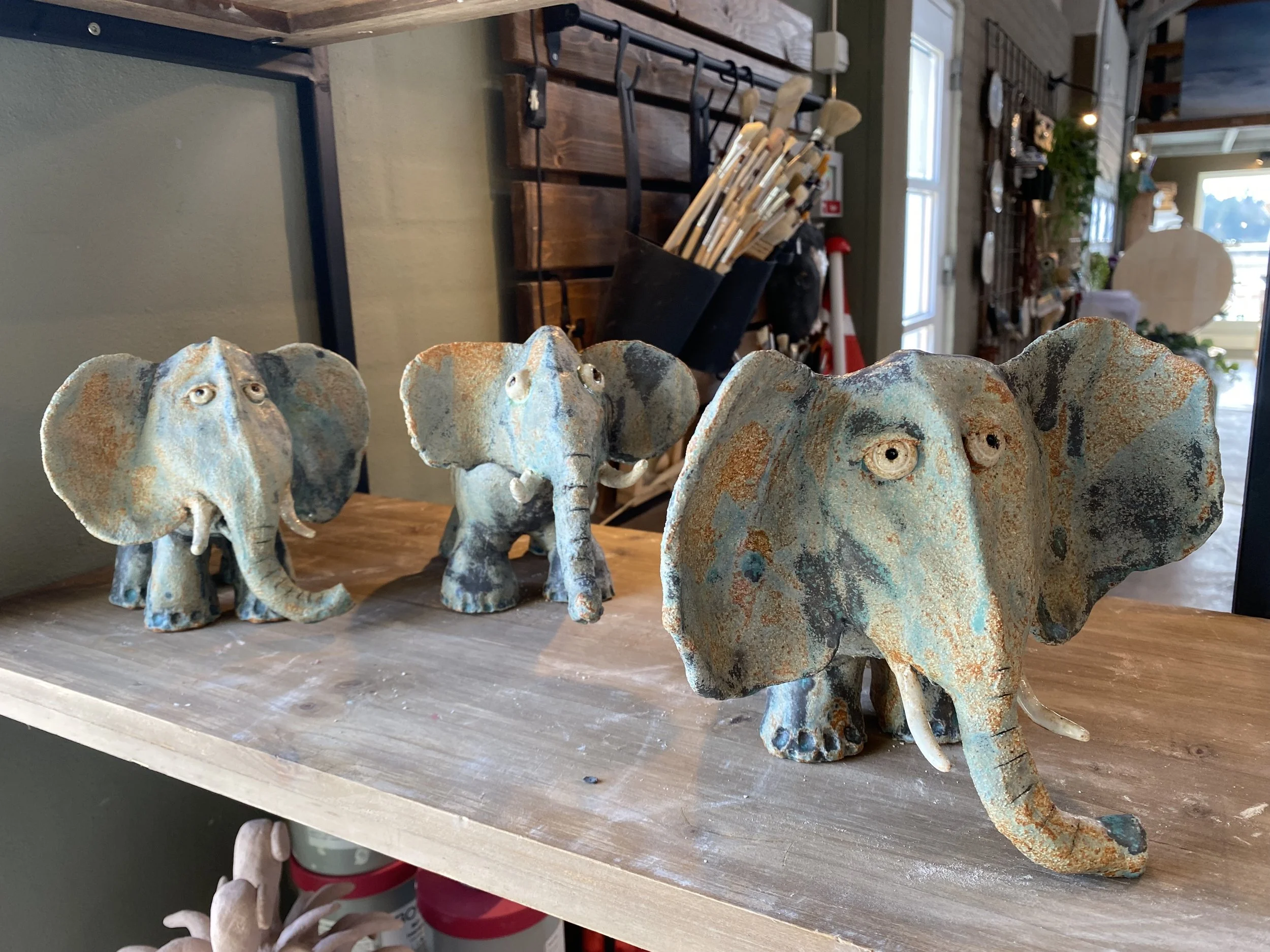 Elefanter på stribe - kursistværker