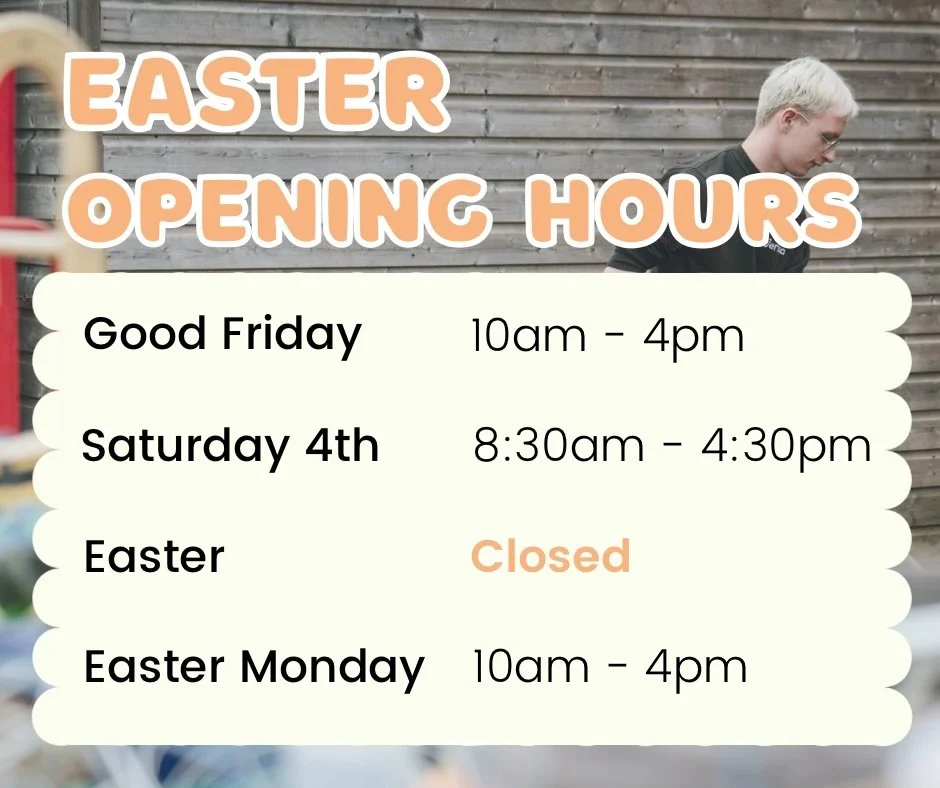 🐣Our Easter opening hours🐣

Were open Good Friday, Saturday and Easter Monday for your spring cleaning and charity shopping needs! 

Plenty of opportunity to visit over the Easter weekend to clear out the old, find some new to you treasures, and pr
