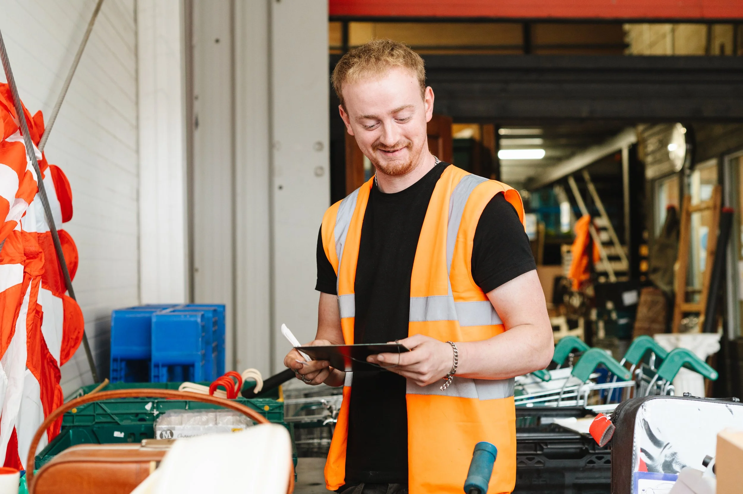 Man with a clipboard