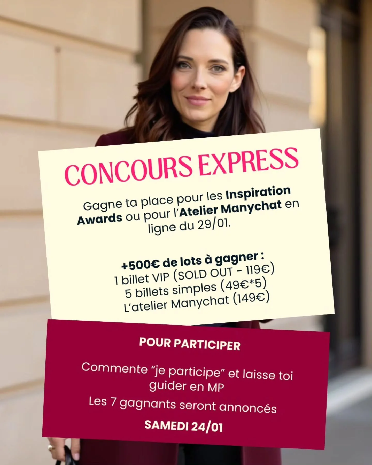 Commente "je participe" et laisse toi guider en MP !

J'ai achet&eacute; plusieurs places pour les inspirations awards du 10/02 et malheureusement &ccedil;a tombe pendant mes vacances et mes ski ont tr&egrave;s envie de manger de la neige..