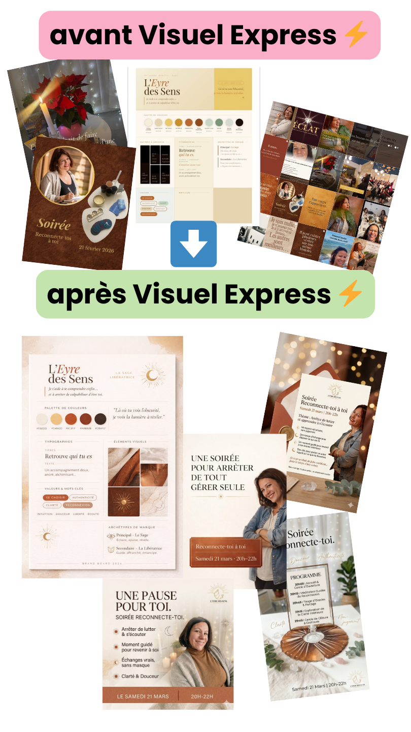 Avant / apr&egrave;s Visuel Express - Laetitia