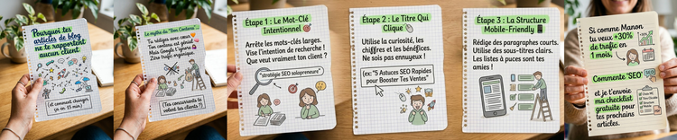 Carrousel SEO créé avec Visuel Express