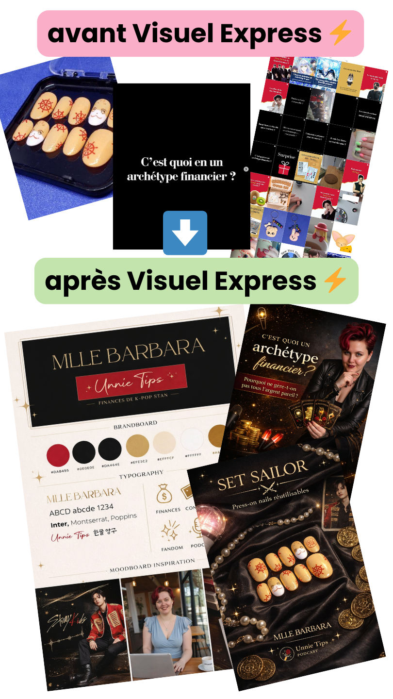Avant / apr&egrave;s Visuel Express - Barbara