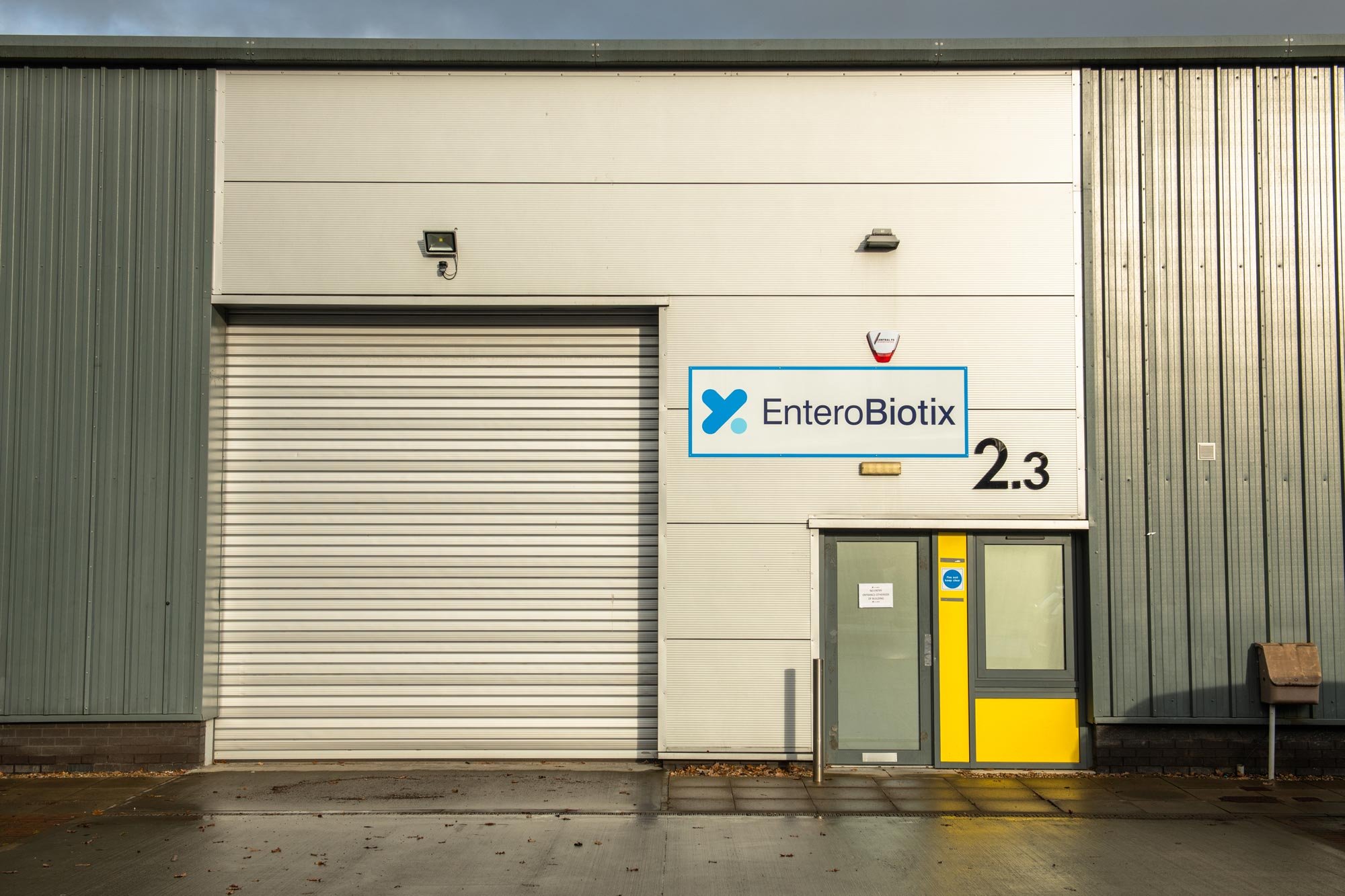 Exterior view of EnteroBiotix, Strathclyde Business Park facility in Glasgow