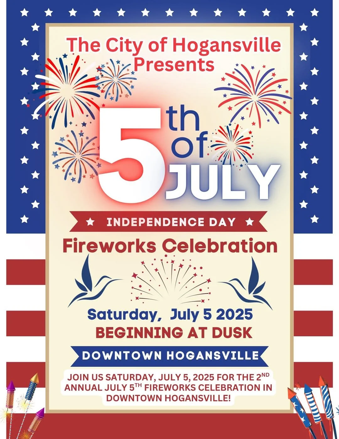 HOGANSVILLE JULY 5TH FIREWORK SHOW