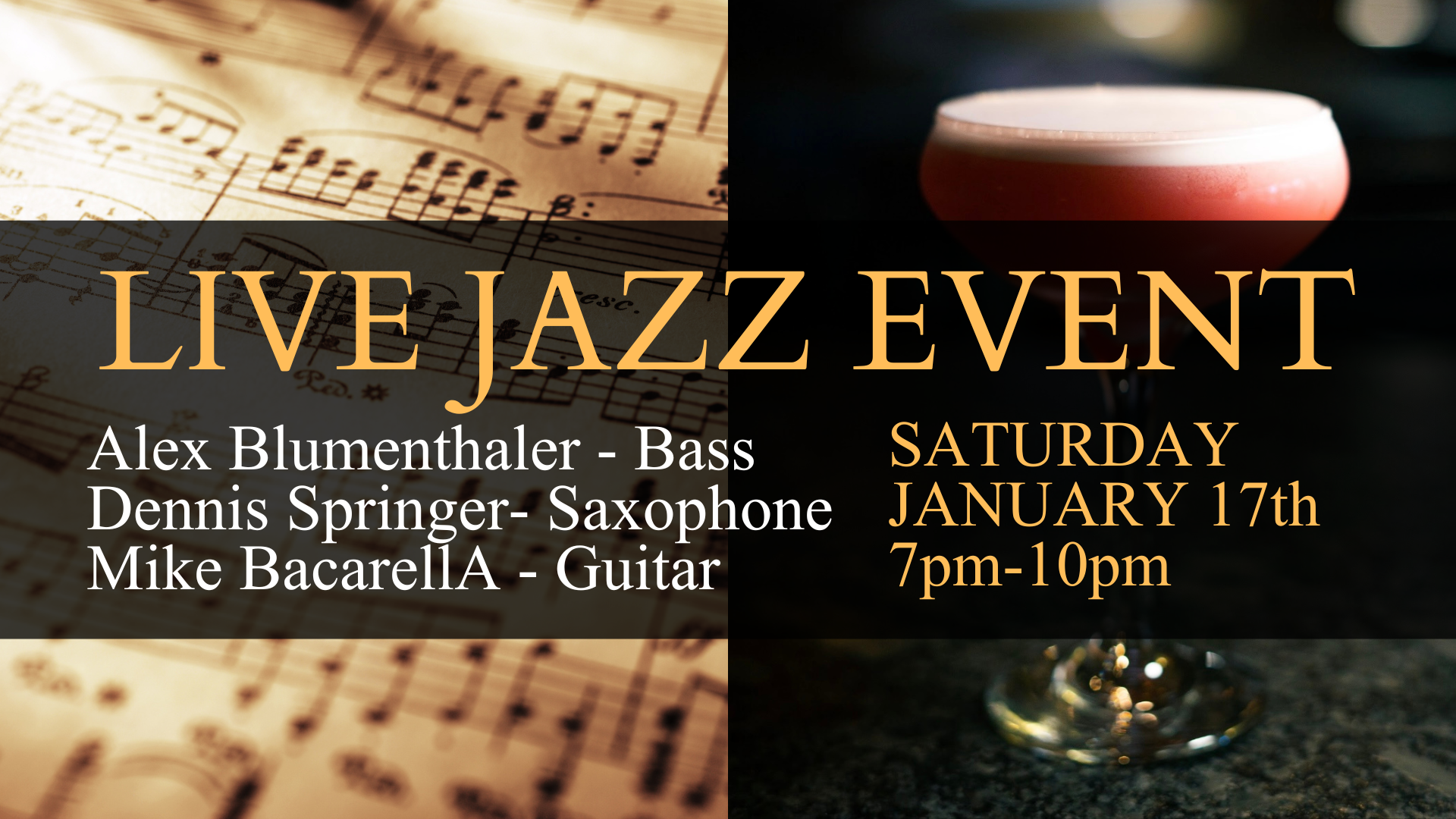 LIVE JAZZ EVENT WITH JAZZ TRIO