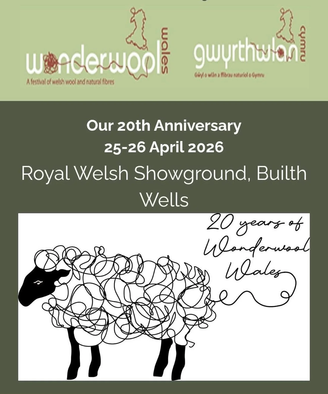 Wonderwool this weekend. 🐑🧶🏴󠁧󠁢󠁷󠁬󠁳󠁿See you there 🥳 @wonderwoolwales