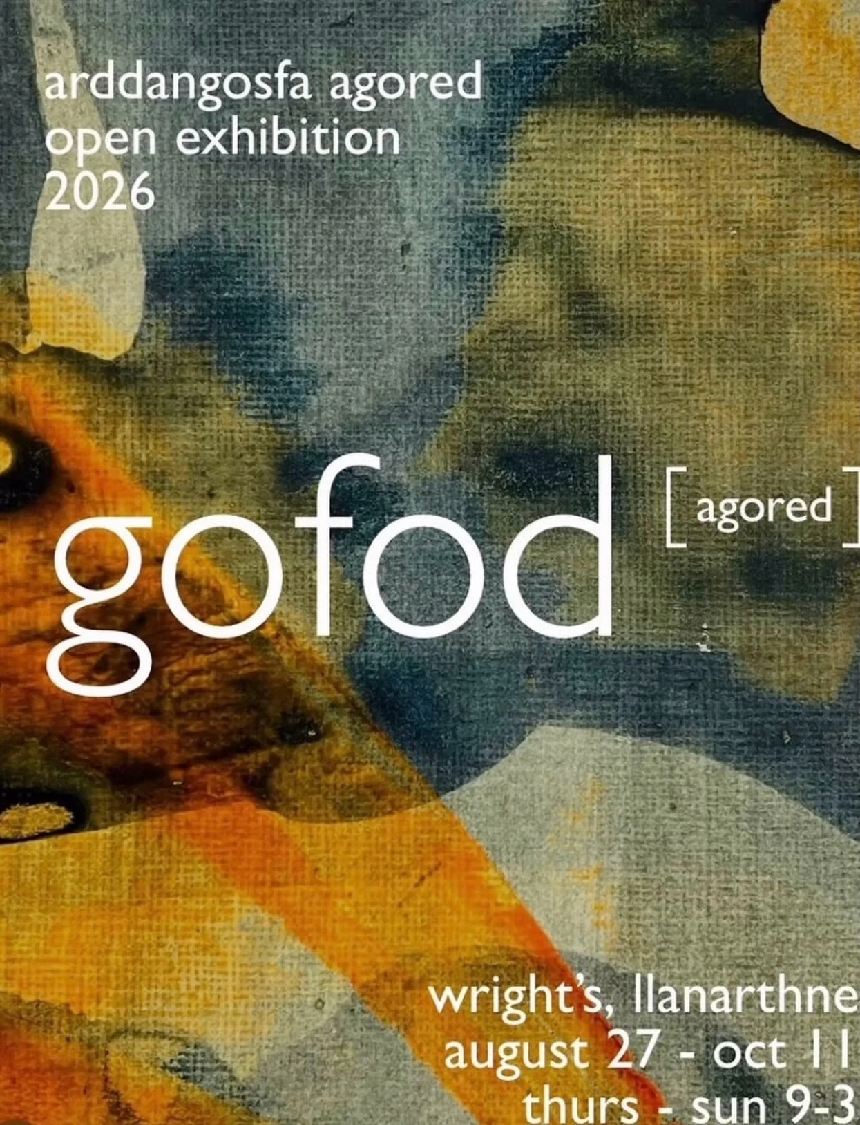 I&rsquo;m delighted to have been selected to show Cambrian wool textiles for the next exhibition at Wrights @wrightsfood 

I applied to the open call for work from artists, makers and creatives from the Towy Valley (and beyond) for Gofod.

Feels a li