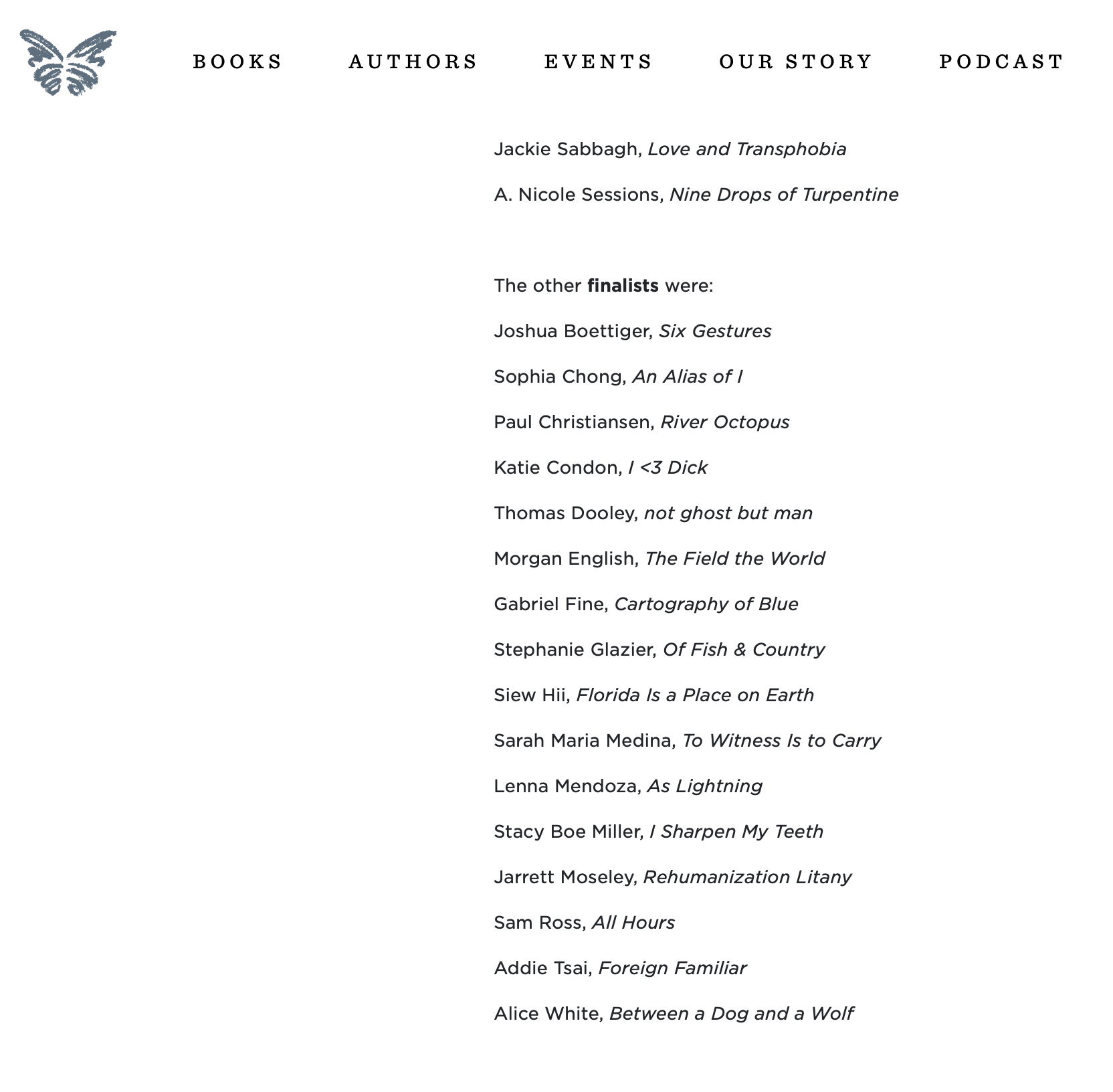 10th Annual Jake Adam York Prize Finalist