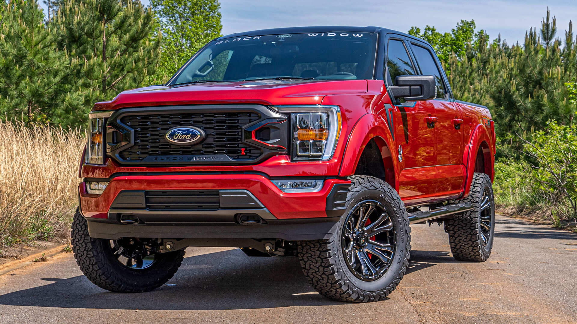 Red Black Widow Ford F-150 with a HiHat paint job