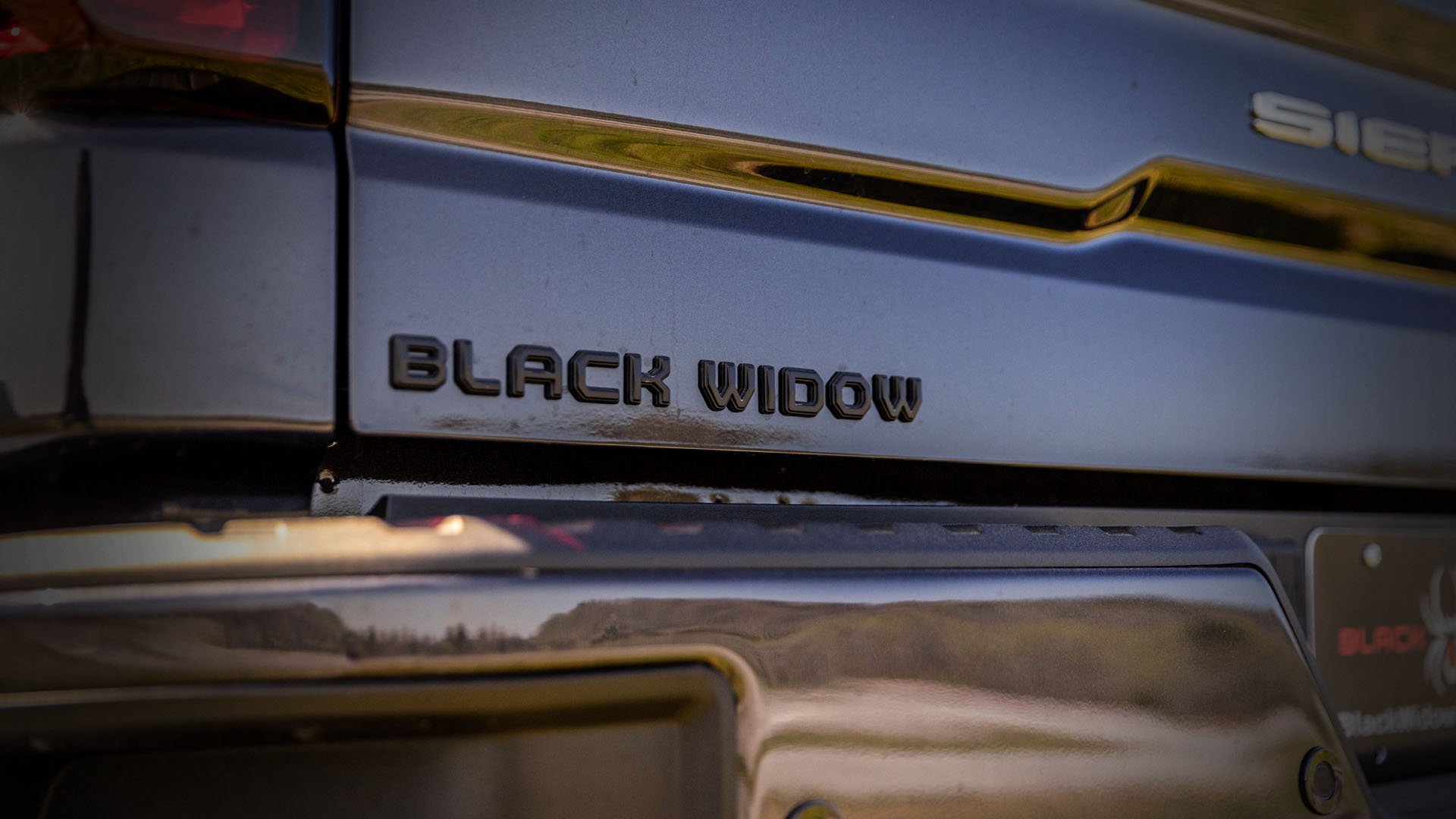 Black Widow tailgate badge