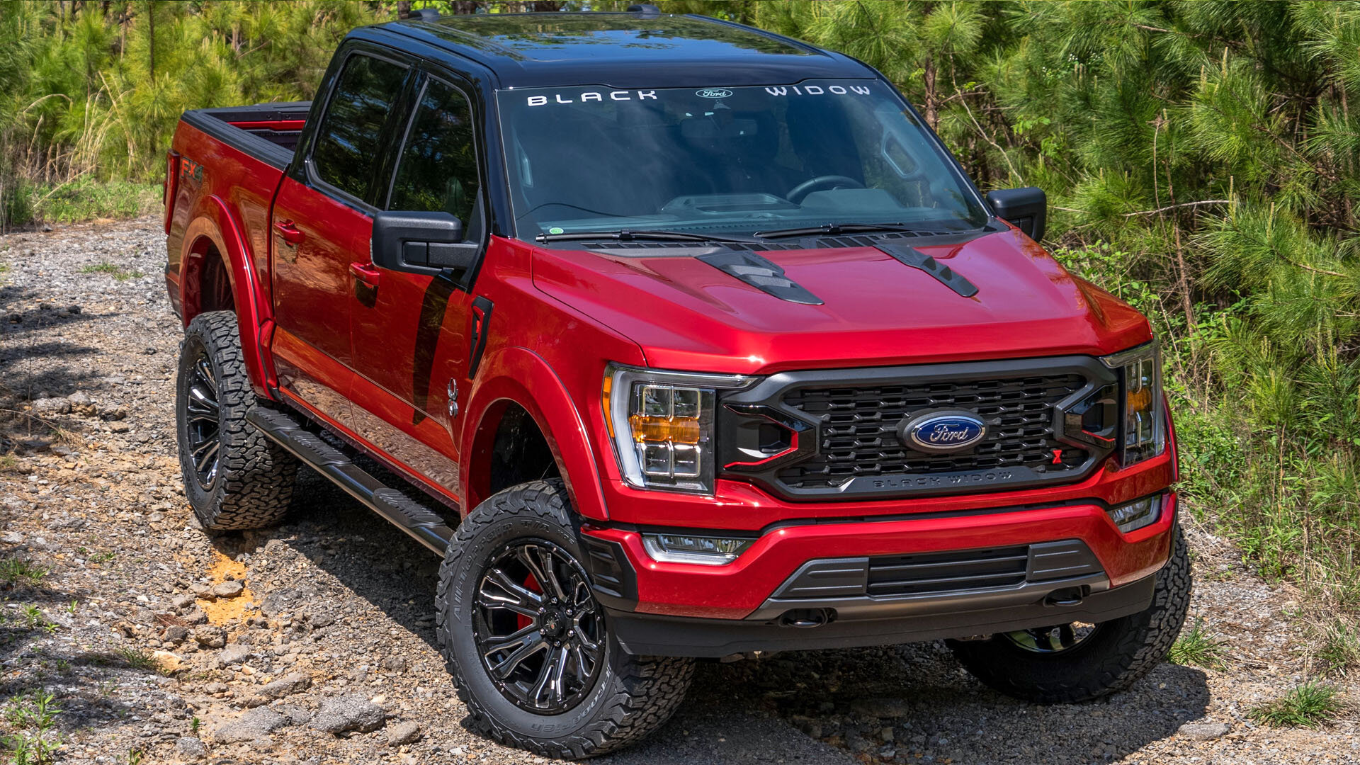 Red Black Widow Ford F-150 with a HiHat paint job