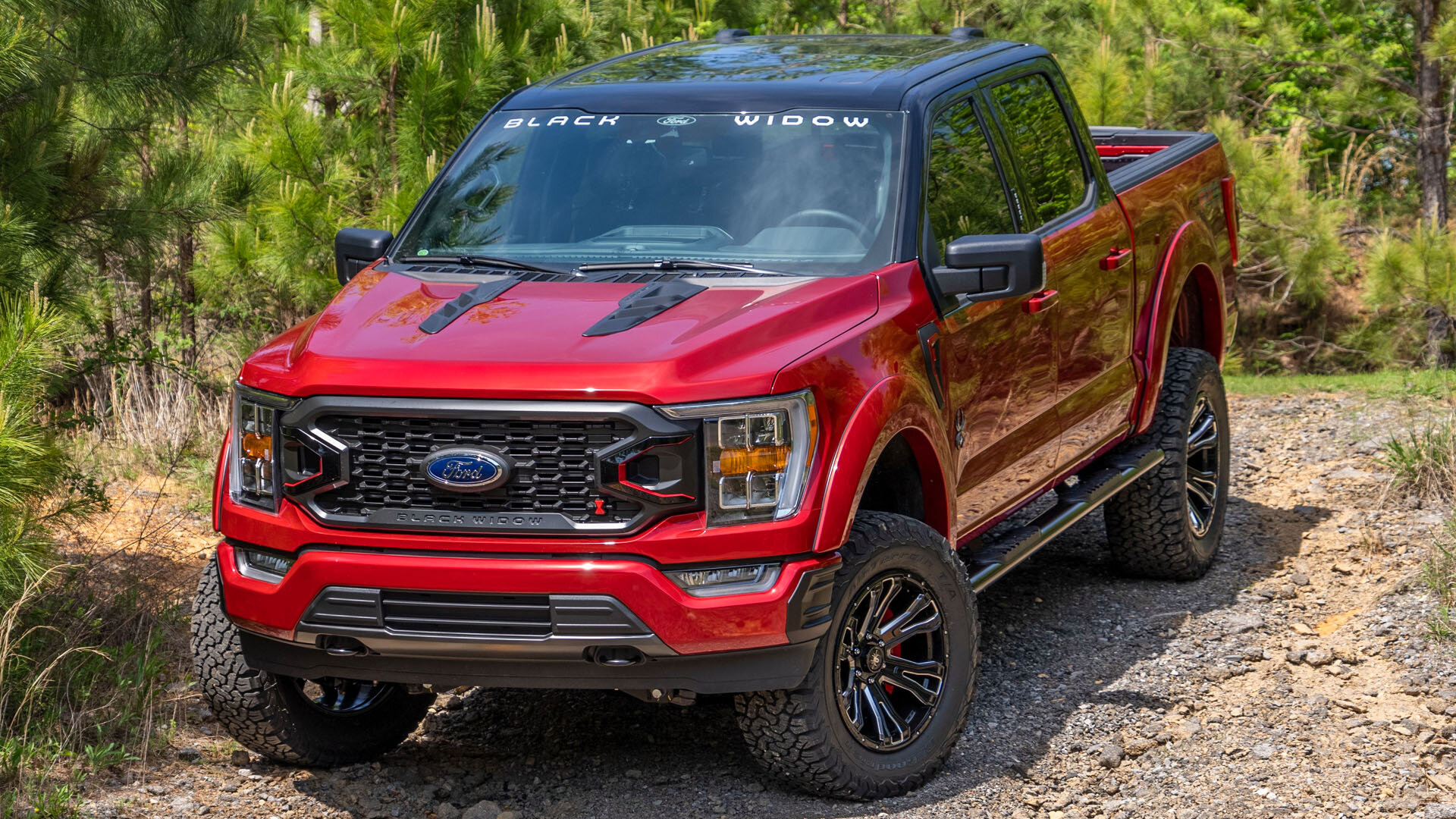 Red Black Widow Ford F-150 with a HiHat paint job