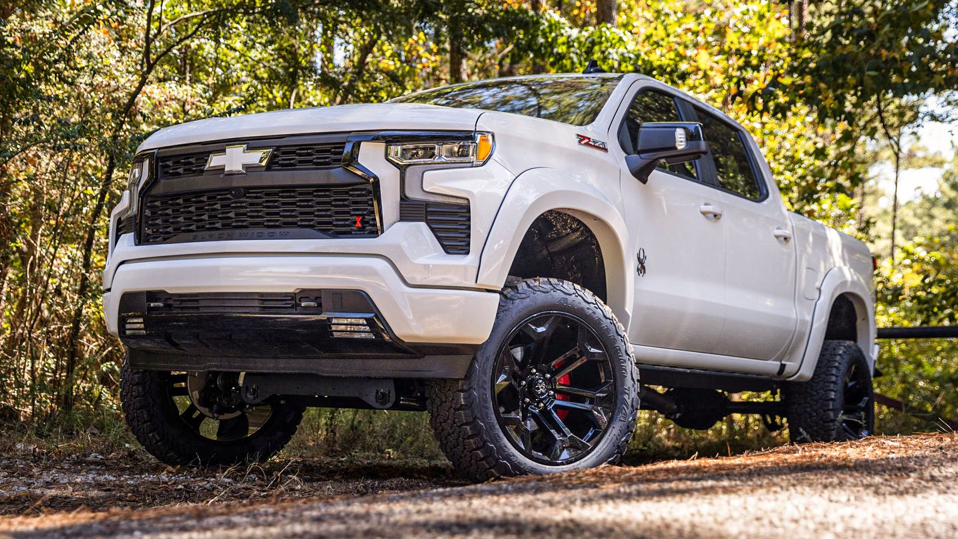 White Chevy Black Widow