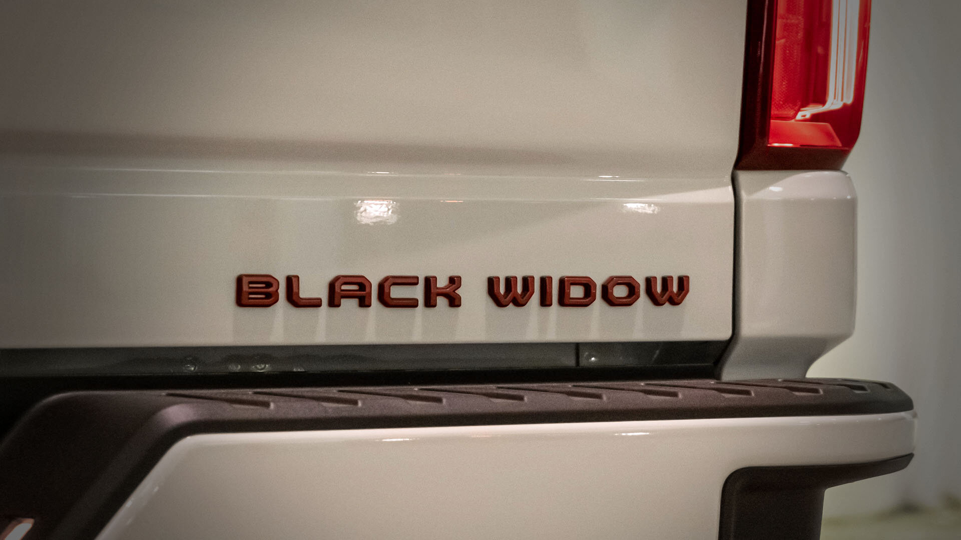 Black Widow tailgate badge