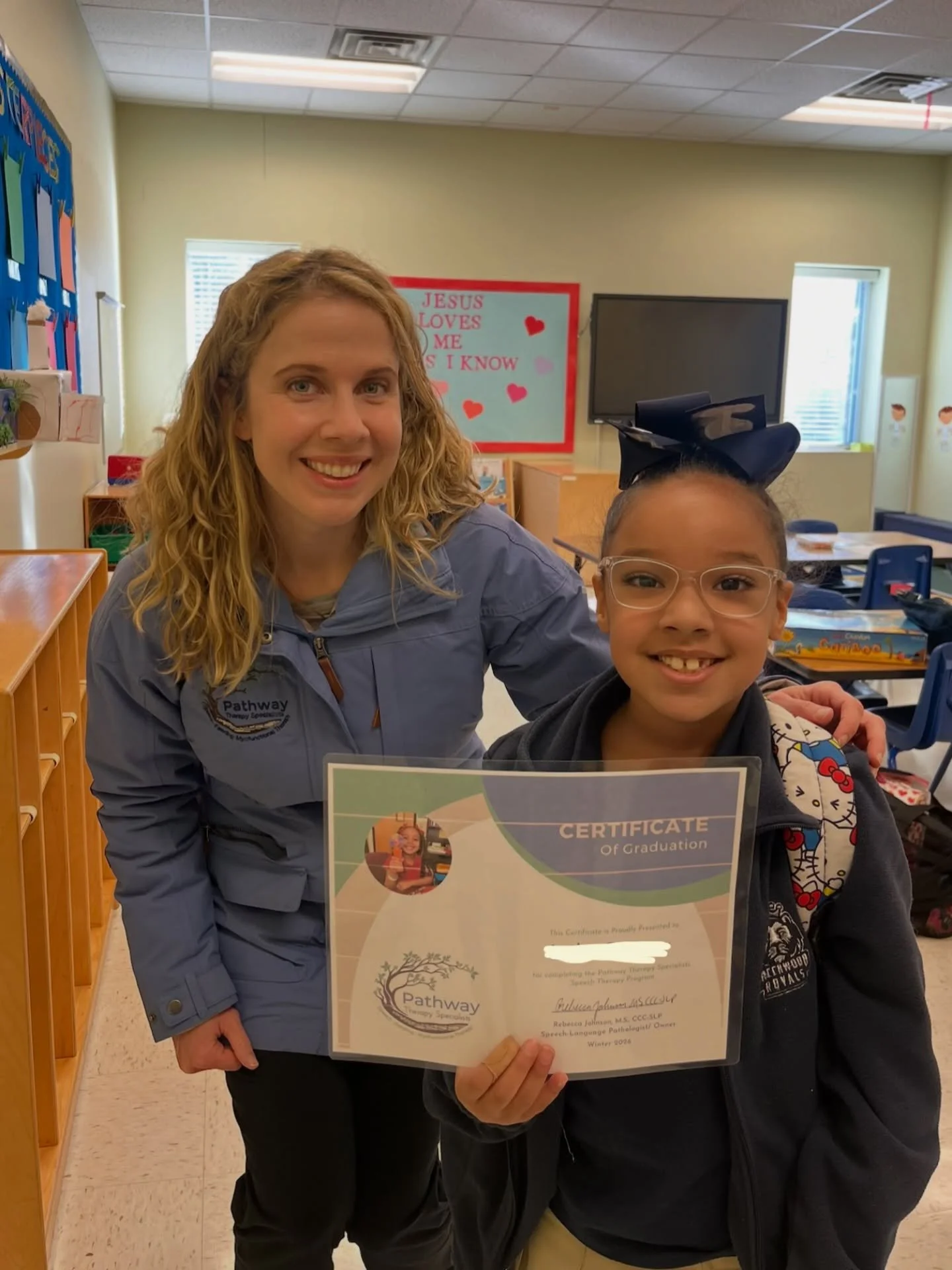 We had a Pathway graduation today!! 🥳🥳

I will miss this little lady so much! She is the epitome of &ldquo;work hard, play hard&rdquo;&mdash; we always got our work done, but she would keep me laughing for a lot of the session. Such a kind gal with