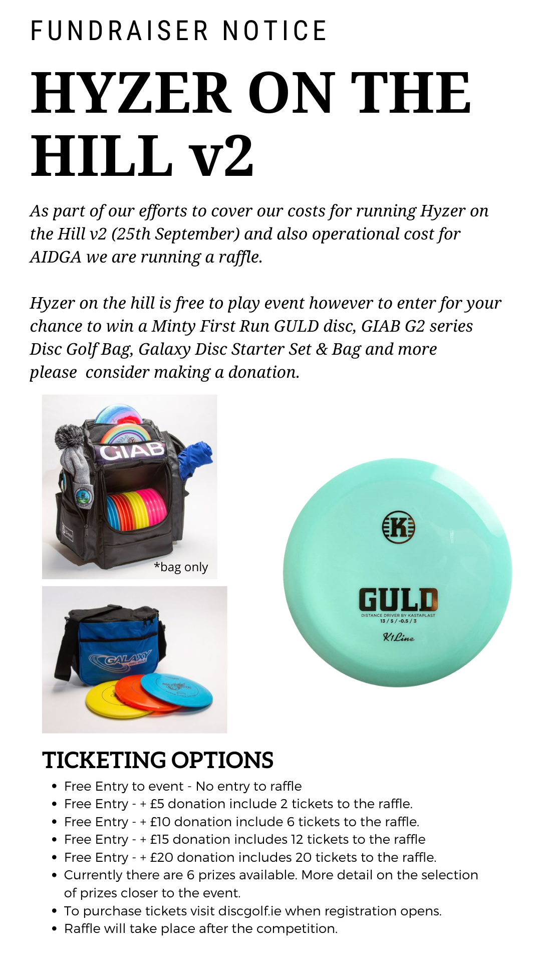 Hyzer on the Hill 2.0 September 25th 2022 — All Ireland Disc Golf
