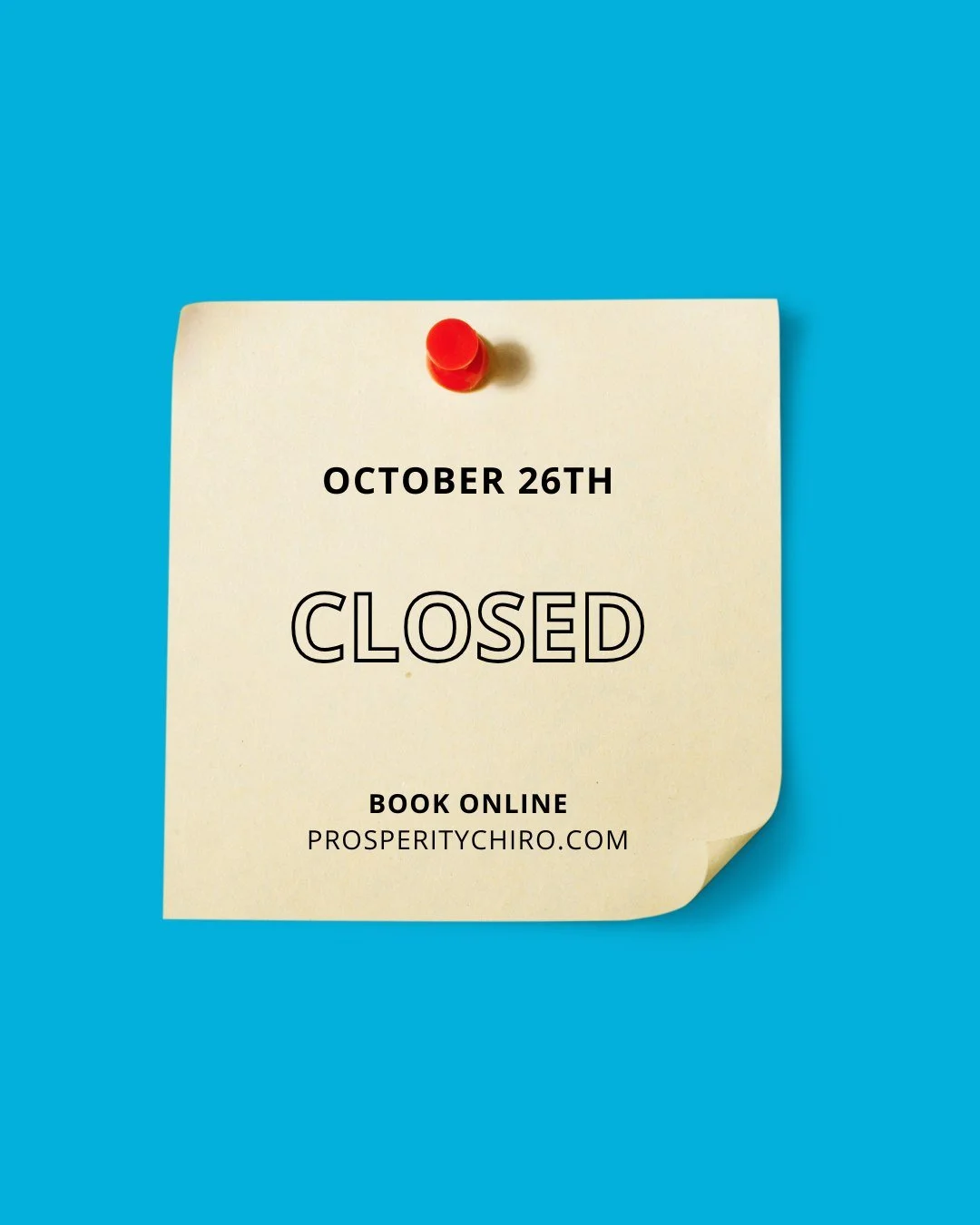Our office will be closed on Monday, October 26th and will reopen at normal business hours on Tuesday, October 27th. Request your next appointment online at any time!