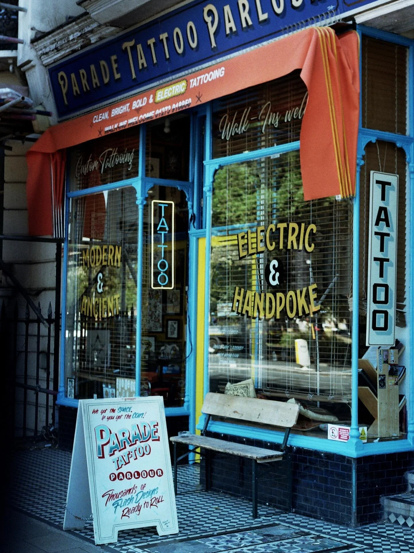 shop life, shot on 35mm by owner @joeaphillips 
thankyou to all who get tattooed and those that came through for a brew. we can&rsquo;t wait to make more tattoos for you next year. 
the shop will have been open 5 years in april; the mind boggles!
big