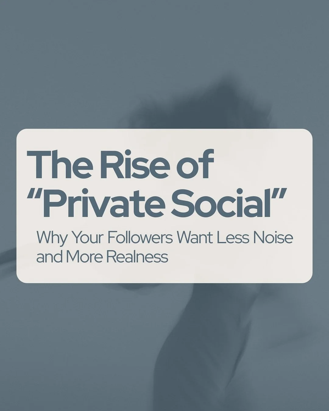 Big reach is out. Real connection is in.
We’re entering the era of private social, where smaller circles = deeper trust.
Less polish. More personality.
More voice notes. Fewer filters.
If your content doesn’t feel like a DM to a bestie&