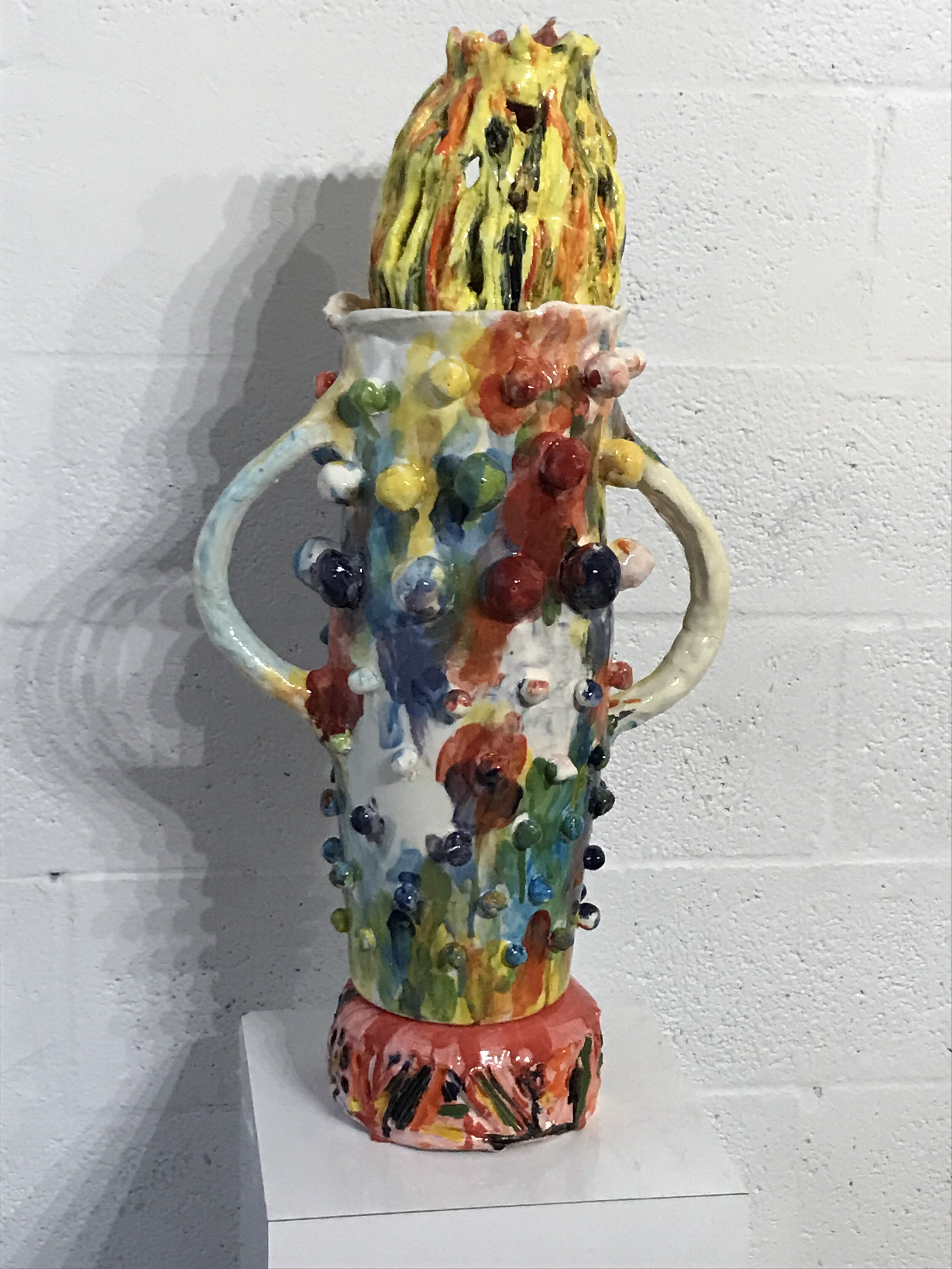 Ceramic vase, stacked 2018