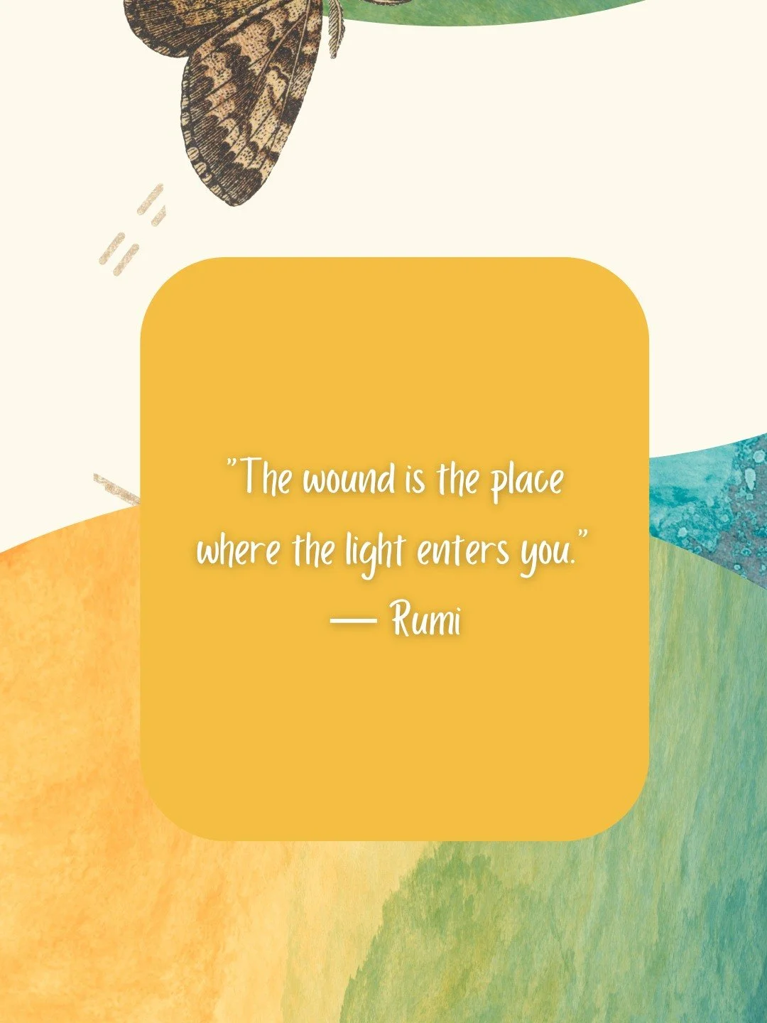 &ldquo;The wound is the place where the light enters you.&rdquo; &mdash; Rumi
.
.
.
#RumiQuotes #RumiWisdom #RumiLove #RumiPoetry #SufiPoetry