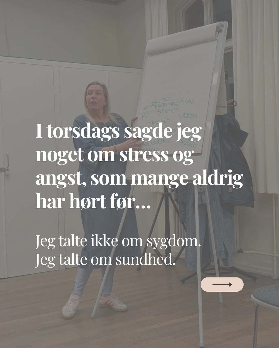 I torsdags holdte jeg opl&aelig;g for en st&oslash;rre forsamling om stress og angst, men set fra et sundhedsperspektiv.

N&aring;r mennesker opdager, at de ikke er g&aring;et i stykker &ndash; tv&aelig;rtimod, sker der ofte noget smukt: 🌸 Skammen s