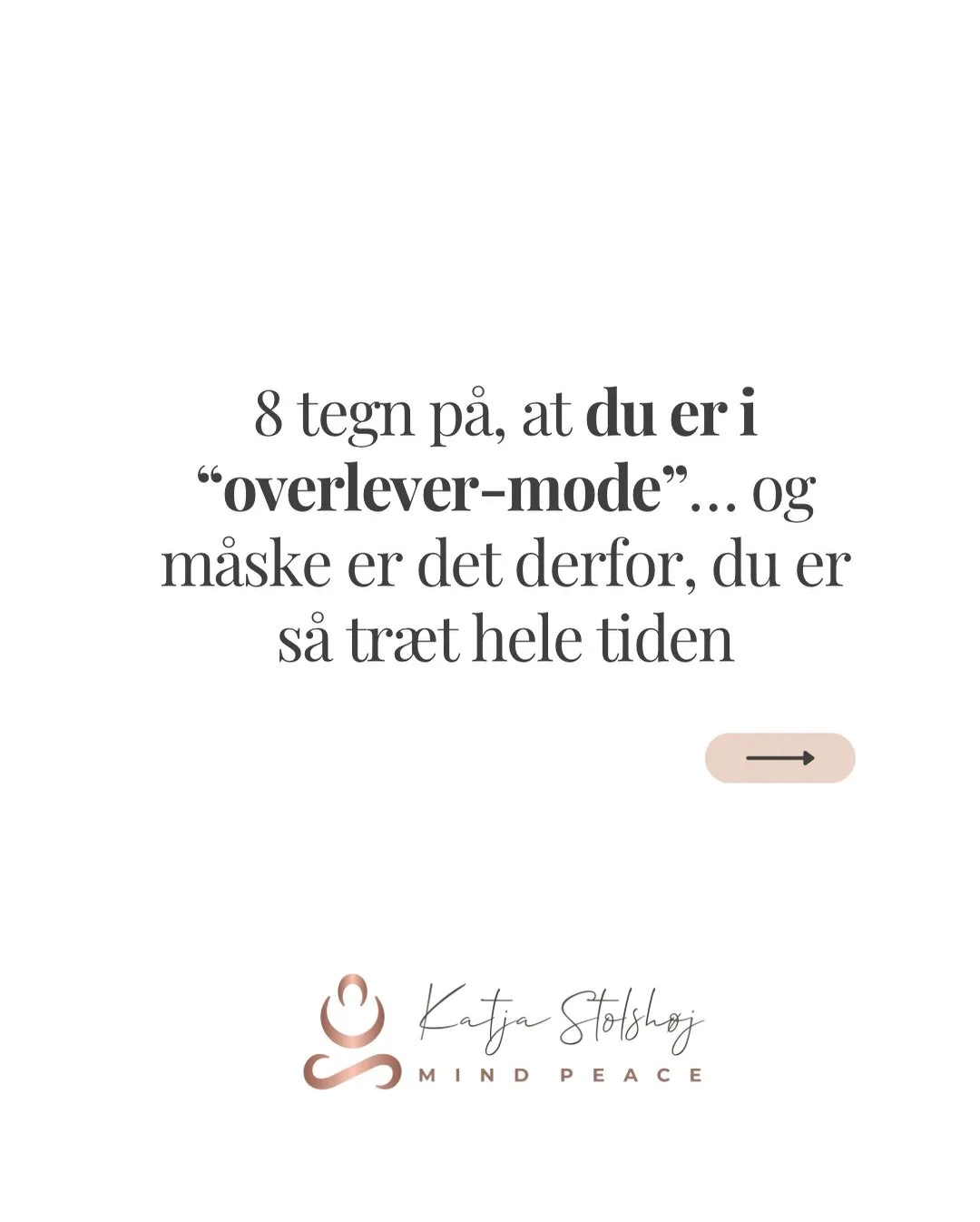 Hvis du kan genkende flere af tegnene i karrusellen, er det m&aring;ske ikke fordi du skal &ldquo;g&oslash;re mere&rdquo; eller blive bedre til at holde til det hele.

M&aring;ske er det i virkeligheden dit nervesystem, der har brug for mere ro ❤️

N