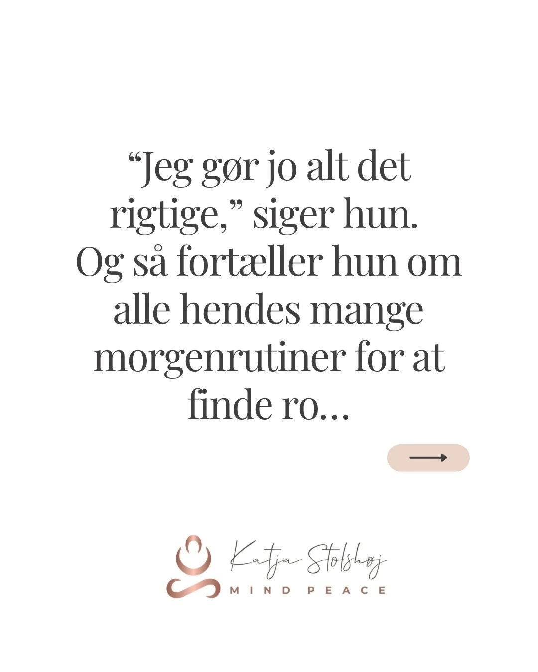 M&aring;ske er ro ikke noget, du skal skabe. M&aring;ske er ro det, der bliver synligt, n&aring;r du ikke l&aelig;ngere er s&aring; optaget af at finde den. &hearts;️

#bevidsthed #indrero #detreprincipper #stressfri