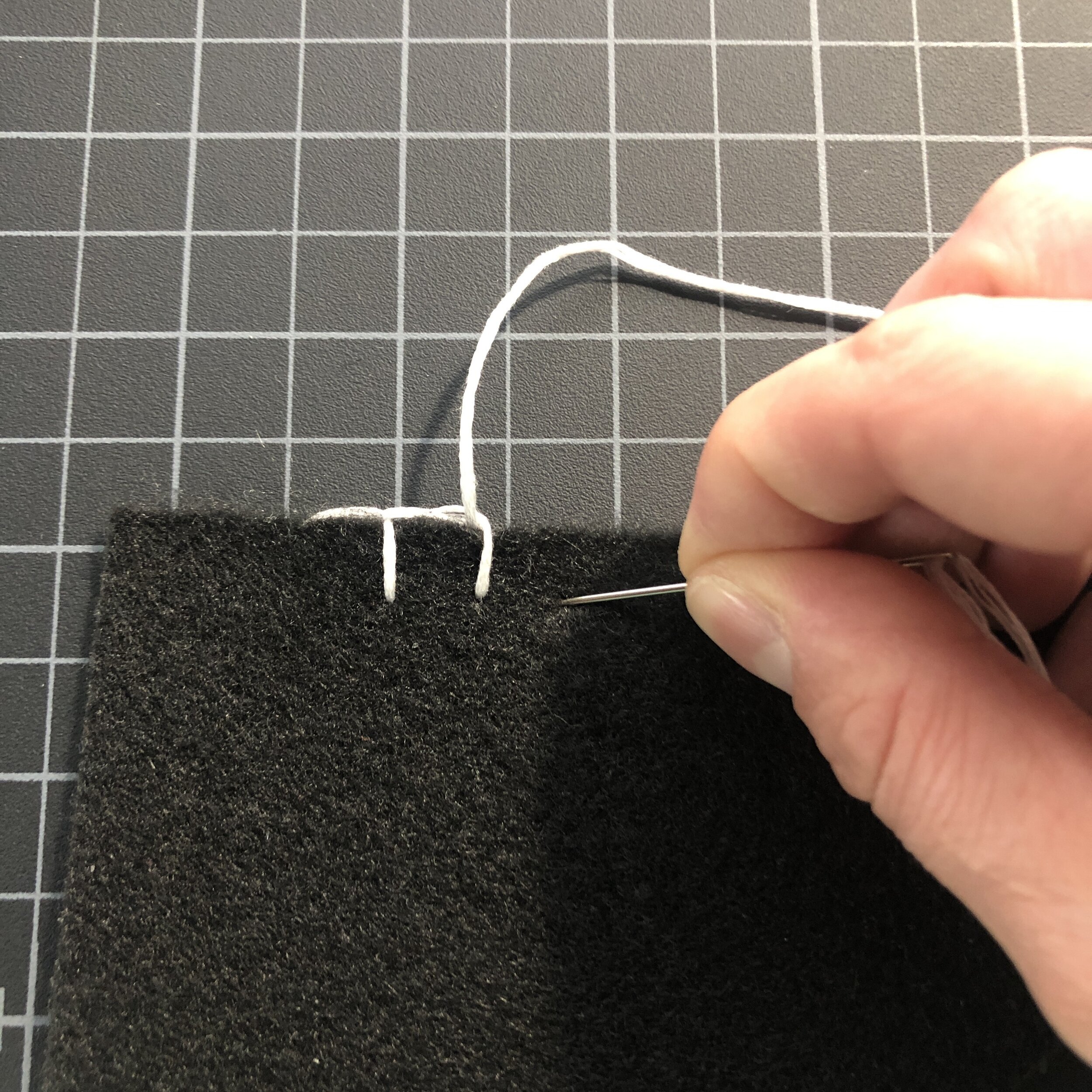  Continue your blanket stitch around the edge. 