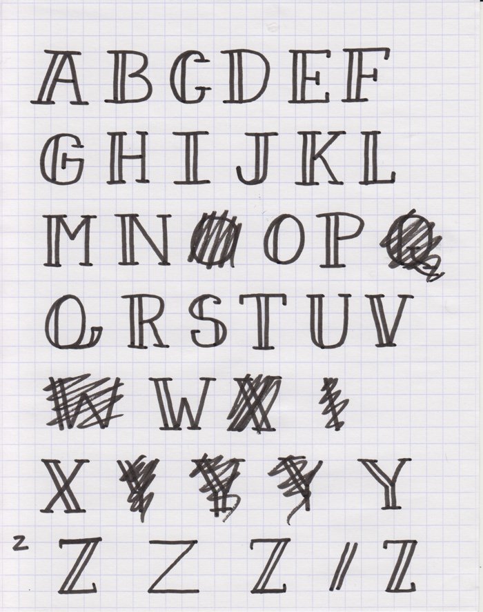 Sketch alphabet font Royalty Free Vector Image