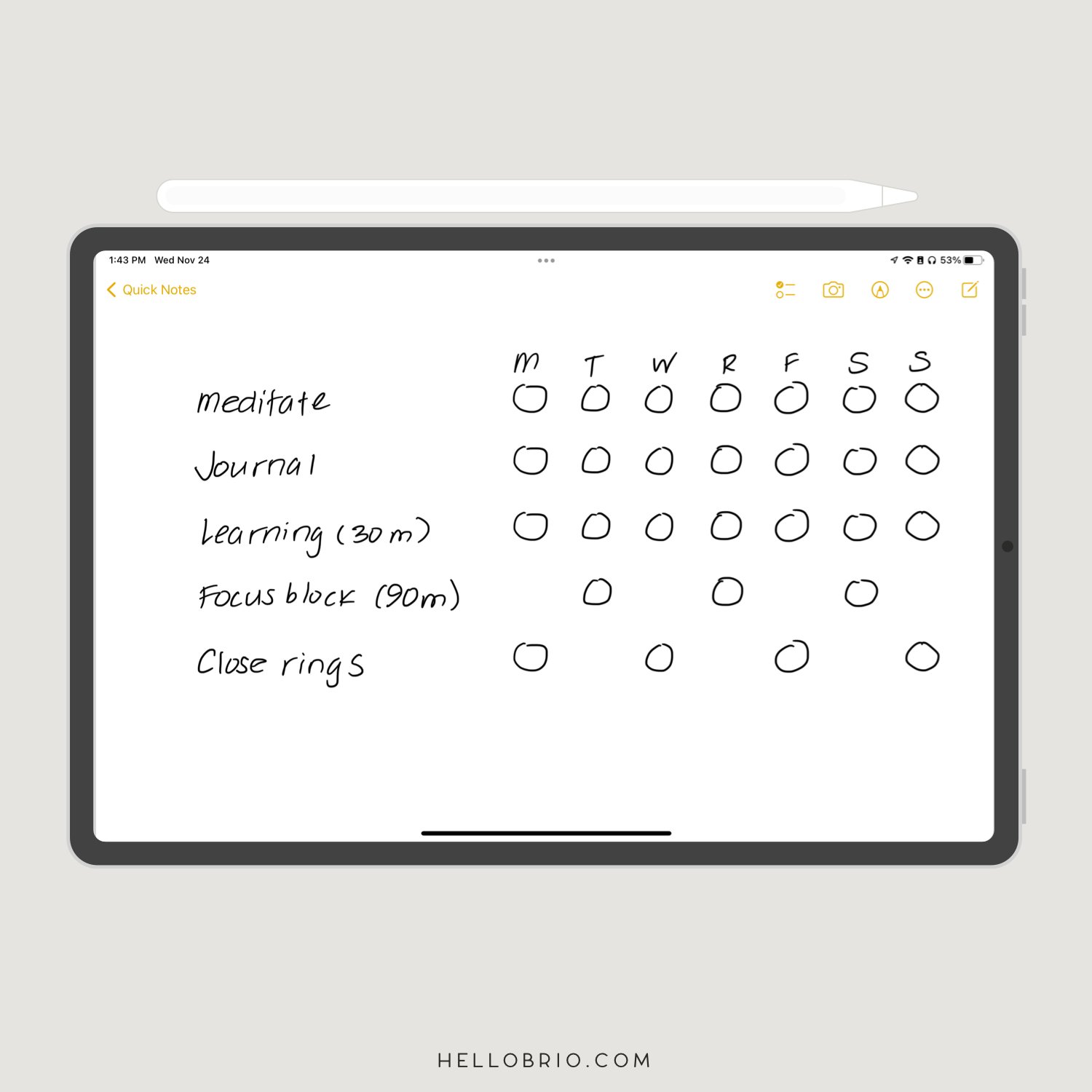 ⭐️How to Apple Notes Habit Tracker⭐️ : r/Queenjldesignsdigital