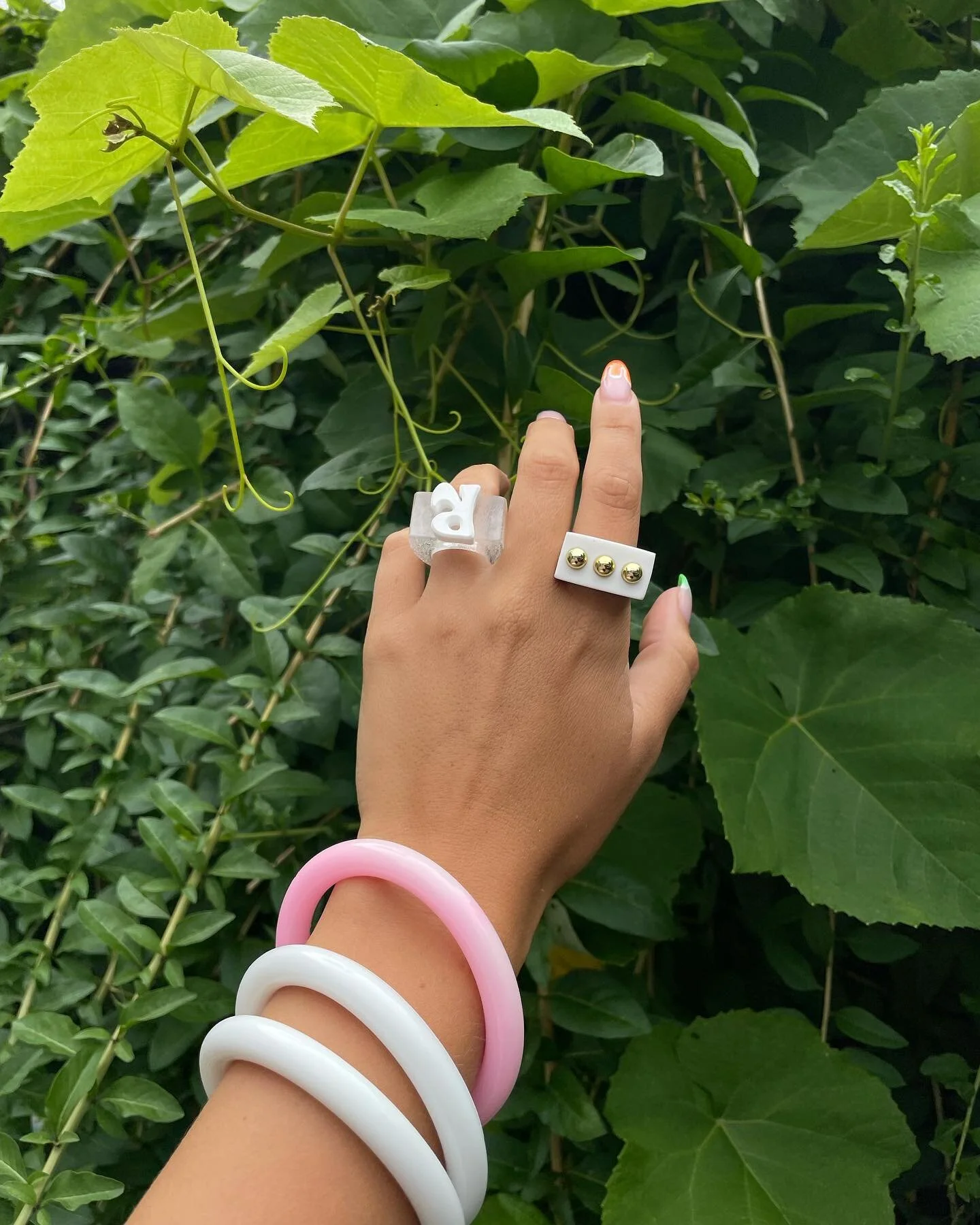 A few of our best sellers: Chantilly Lace &amp; our Custom Initial Ring 💍🤍 #RachiesRings