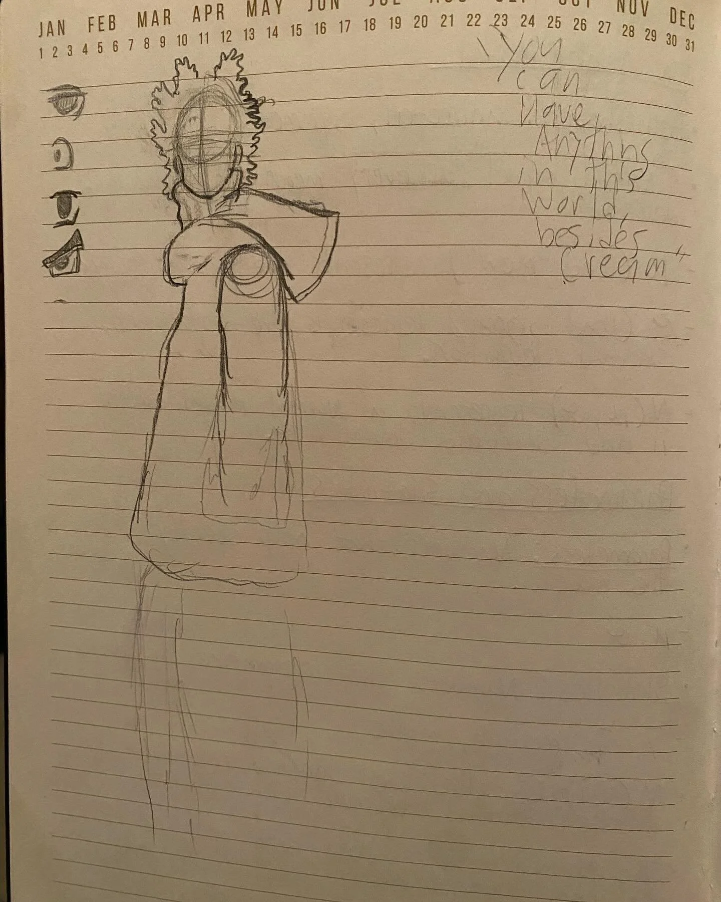 Grown Men Draw in Class Too Vol. I 

&ldquo;You can have anything in this world except cream&rdquo; 

#BigParticipation #IceCream #ArtistGonnaArt #BloomOrDoom #Bloom #IDontLikeHashtags #ByXMB #Doodle #Duh