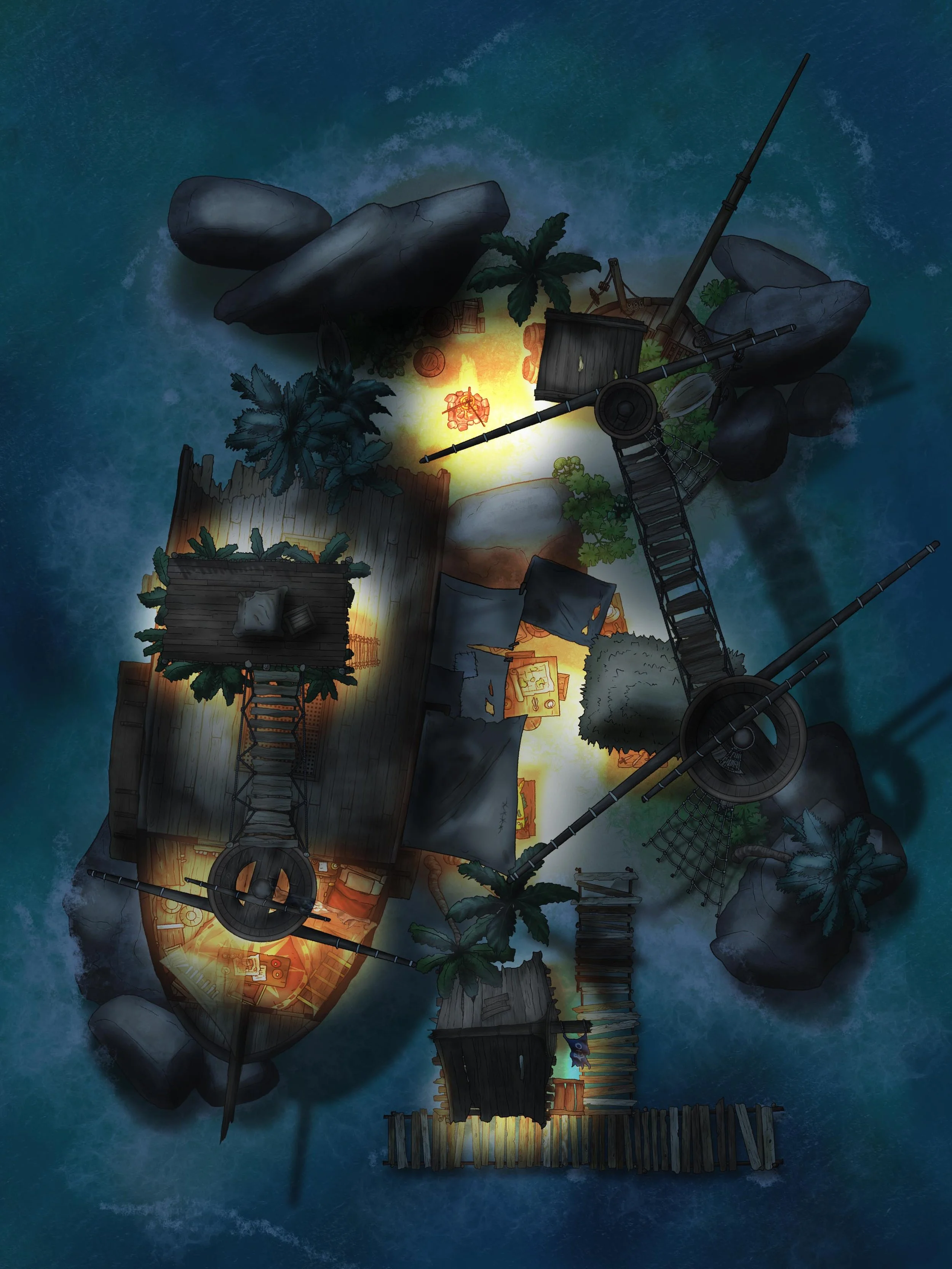 Shipwreck Fort (Night, No Guns)