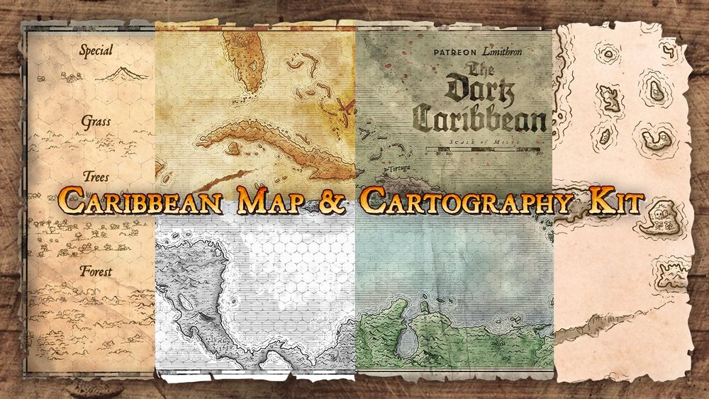 Limithron's Dark Caribbean Map