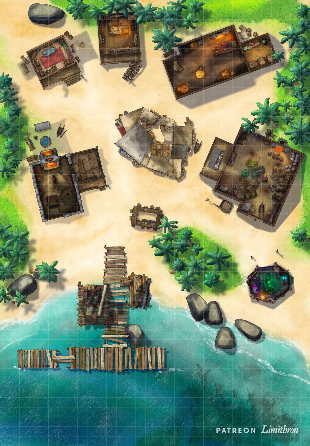 Merchant Outpost RPG Map by Limithron | Limithron