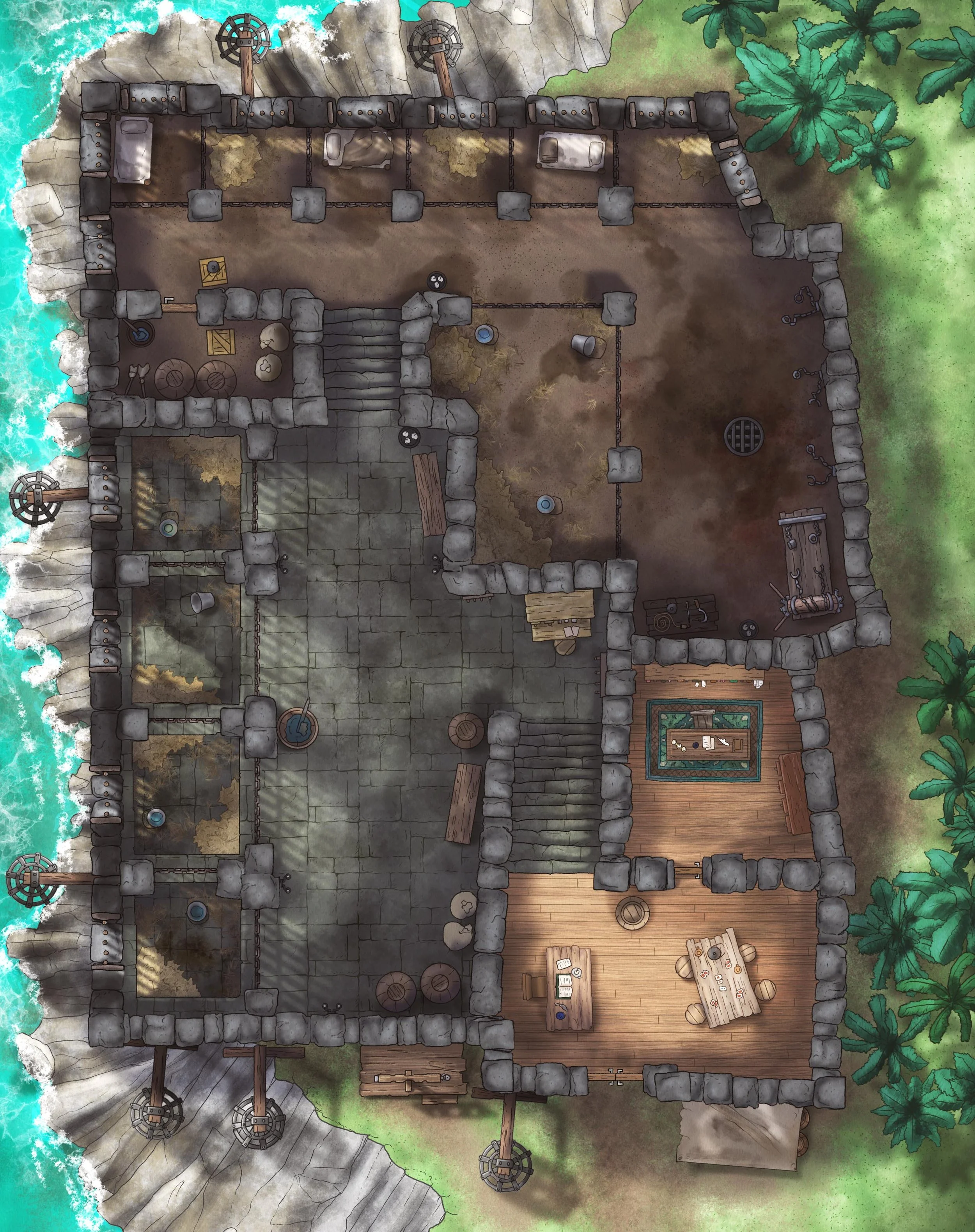 Jail Cliffside Tropical