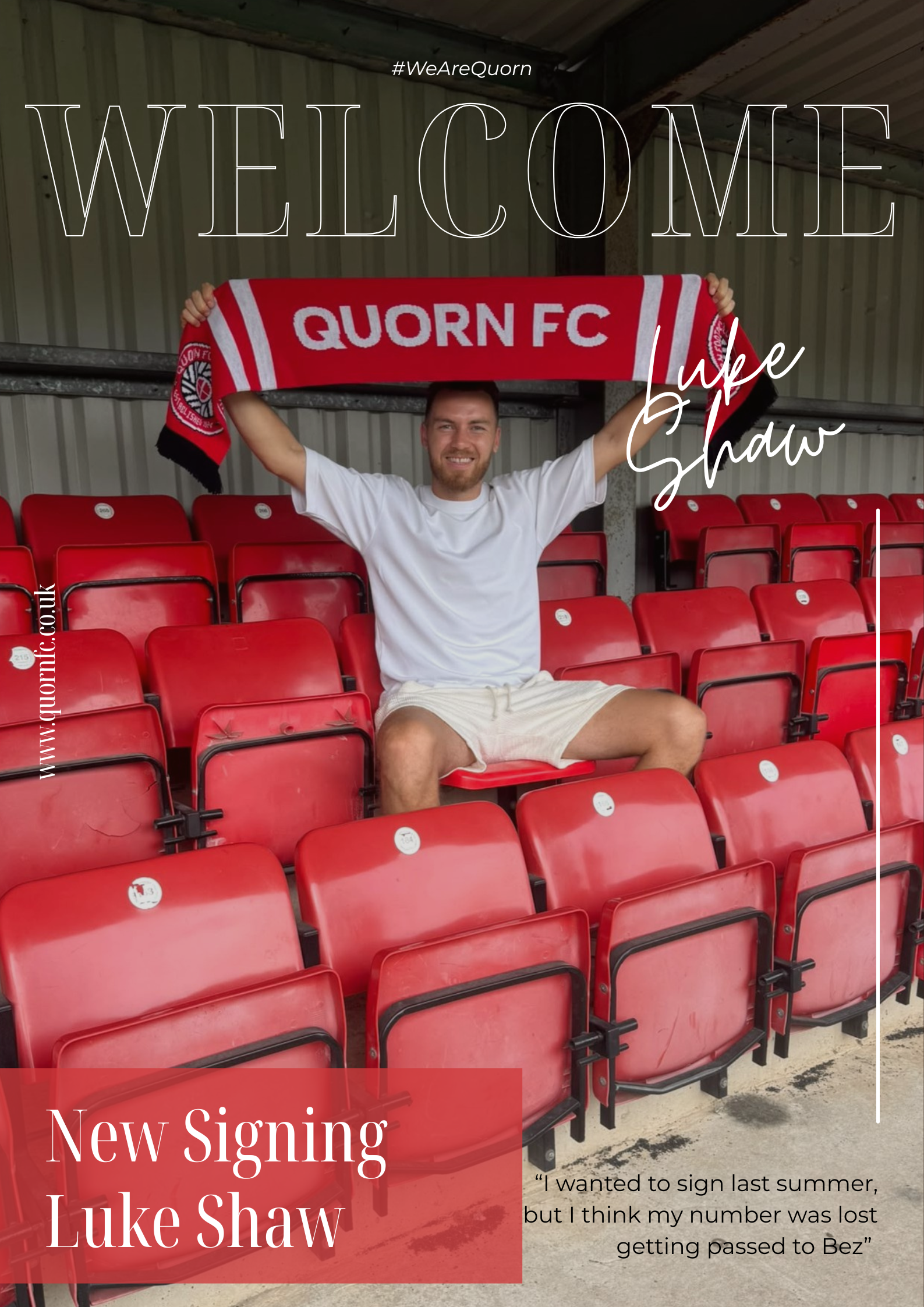 SQUAD NEWS: Reds Onto a Shaw Thing!