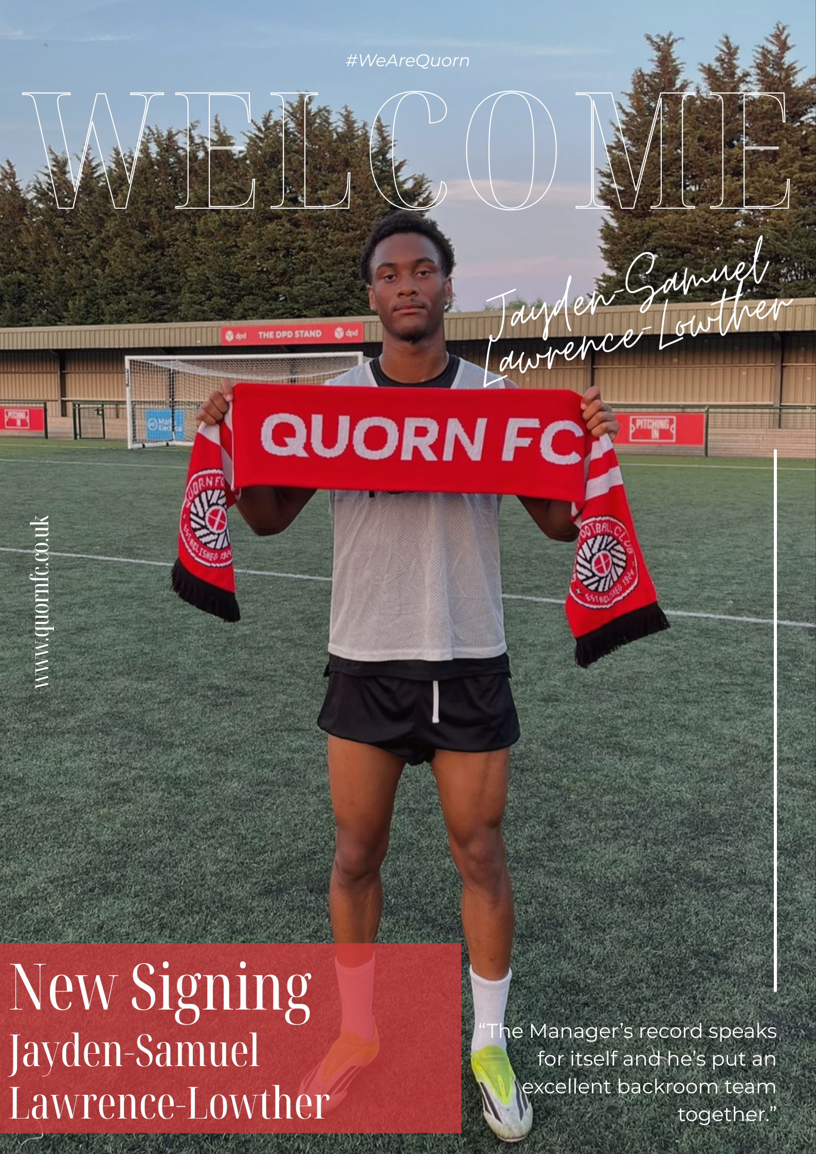 SQUAD NEWS: Welcome Jayden-Samuel
