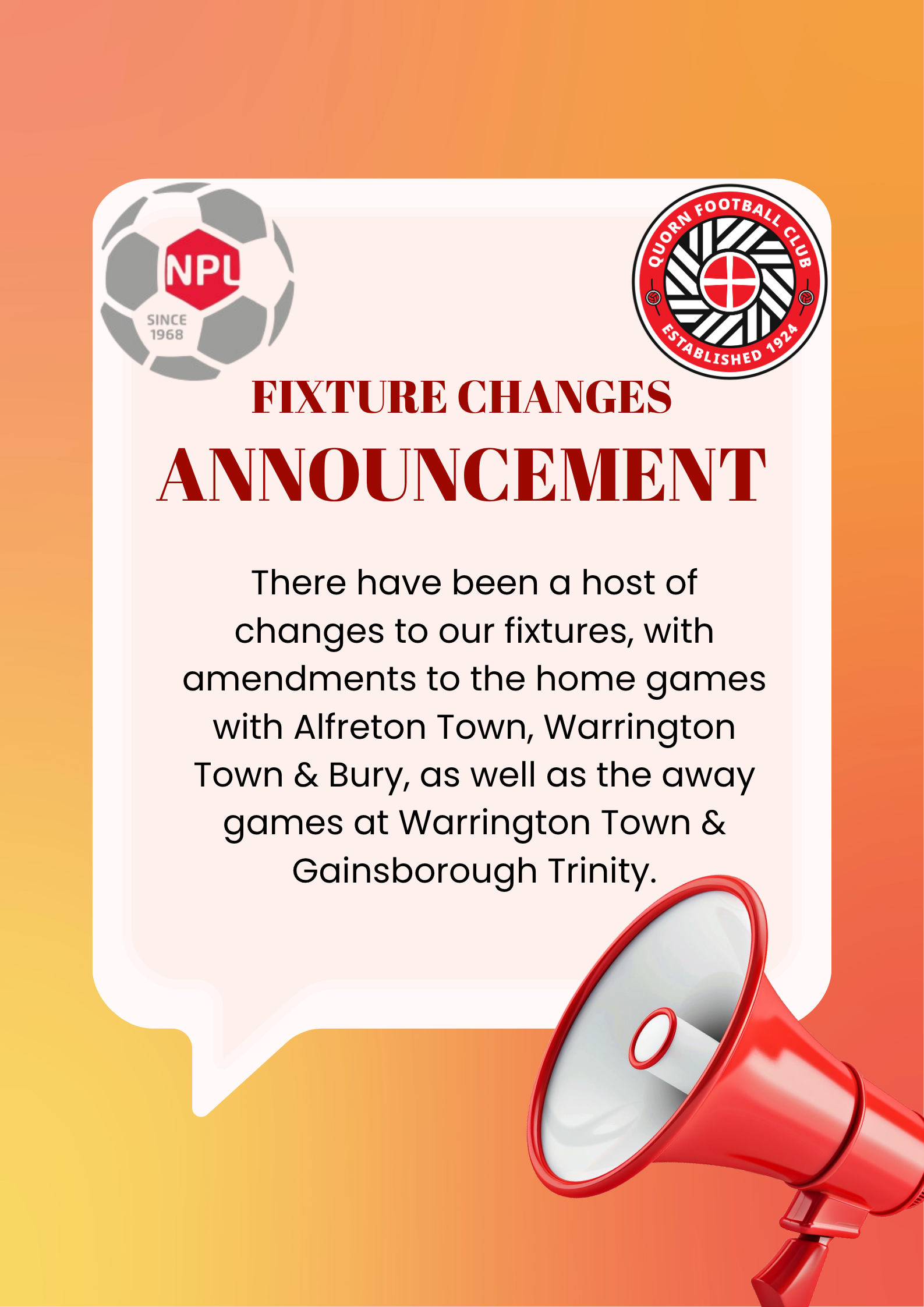 FIXTURE NEWS: Reds Announce Multiple Fixture Changes