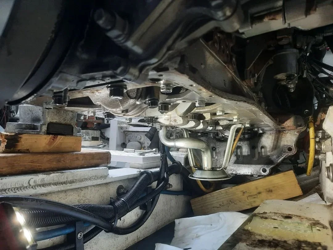 Yanmar 6LP oil pan leak repair #yanmar 

#tristatemarinect #marinedieselspecialists #cumminsmarine #cummins #cumminsonan&nbsp; #yanmarmarine #catmarine&nbsp; #dieselrepair  #mechanicalsurvey #mobilemarine #mobilemarineservice #marinesurveyor #sportfi