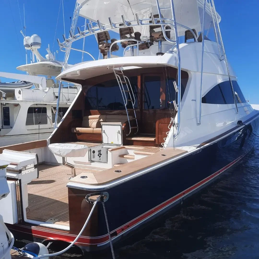 Not every day we are on a boat quite like this! Brand new 72ft @vikingyachtcompany Port side 29kw #cumminsonan generator had an intermittent shut down issue. We quickly found the source of the issue and had her back up and going for the weekend all p