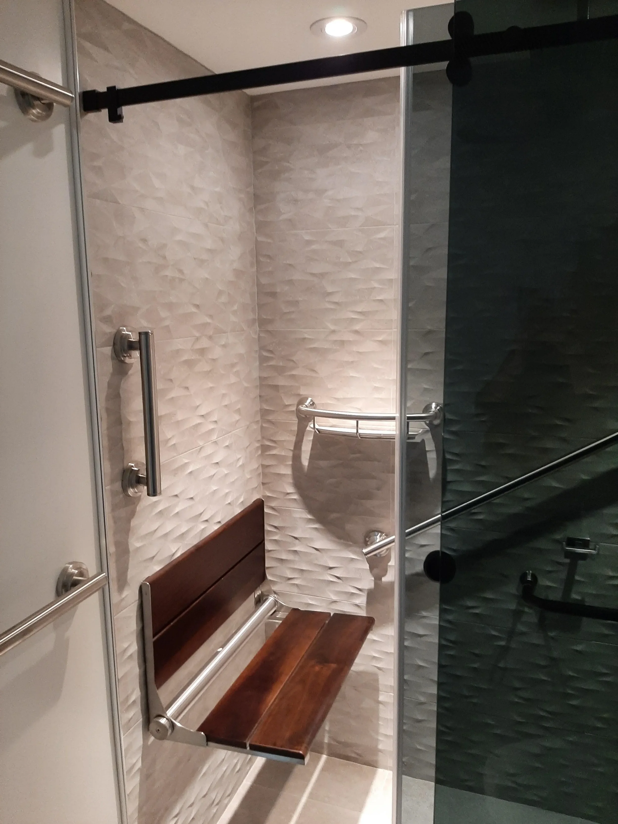 Custom Accessible Condo Bathroom - Luxury interior designer and interior decorator