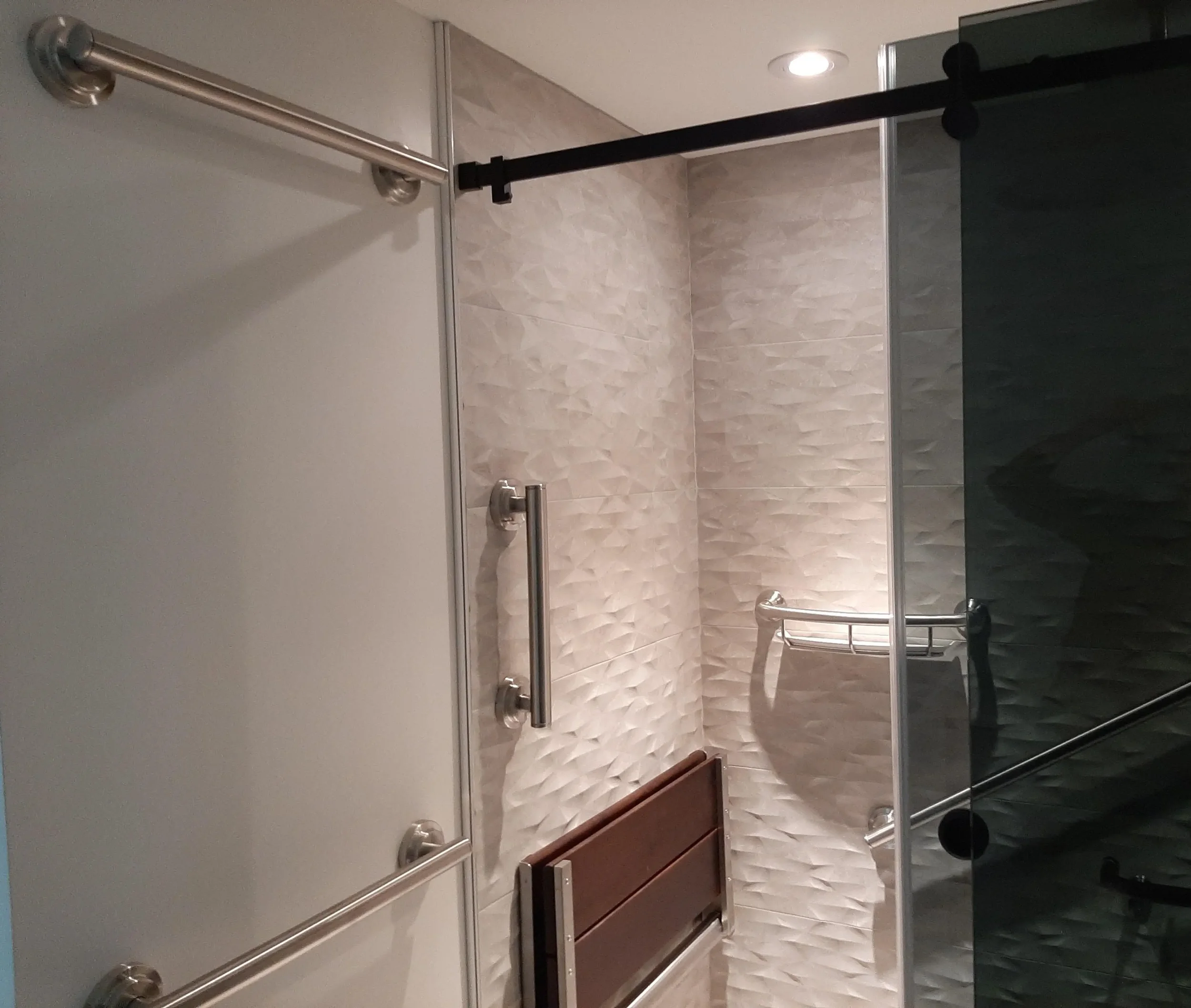Custom Accessible Condo Bathroom - Luxury interior designer and interior decorator
