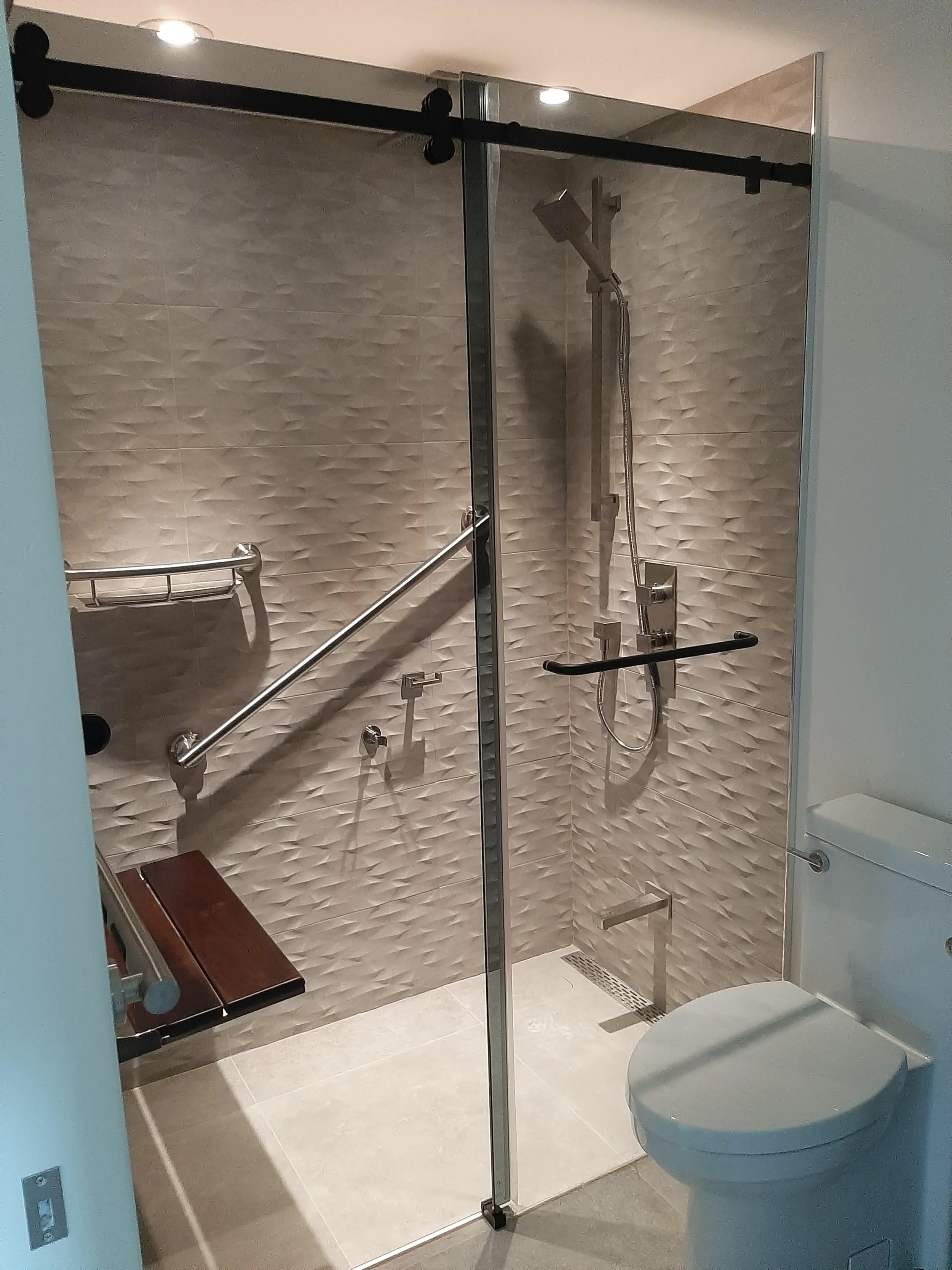 Custom Accessible Condo Bathroom - Luxury interior designer and interior decorator