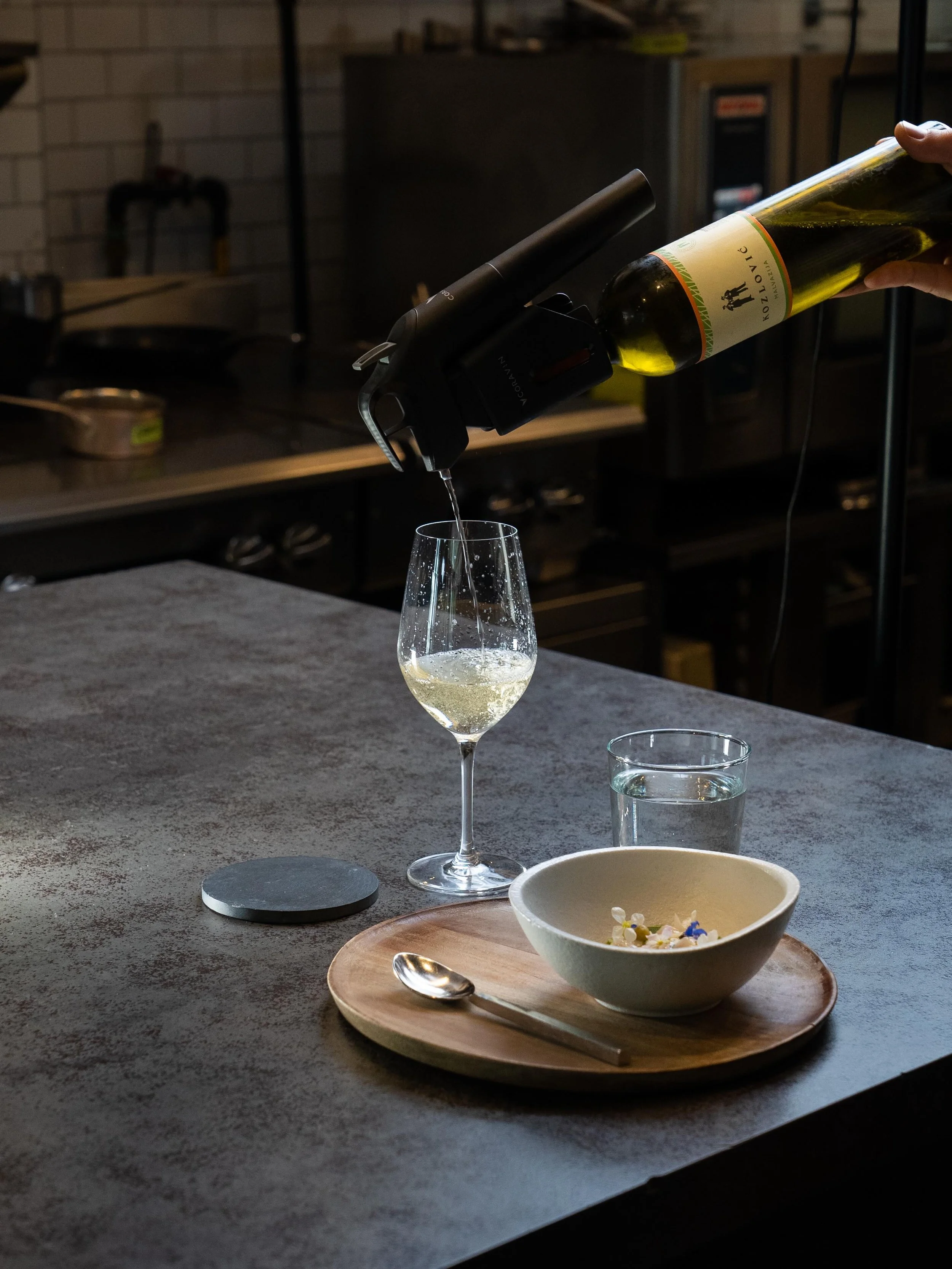 A closer look at the wine selection at Luthun.

Kozlović Malvazija 2024 from coastal Croatia, selected for its structure, texture, and progression alongside the menu throughout the evening.

From the wine itself to the precision of the pour, every de